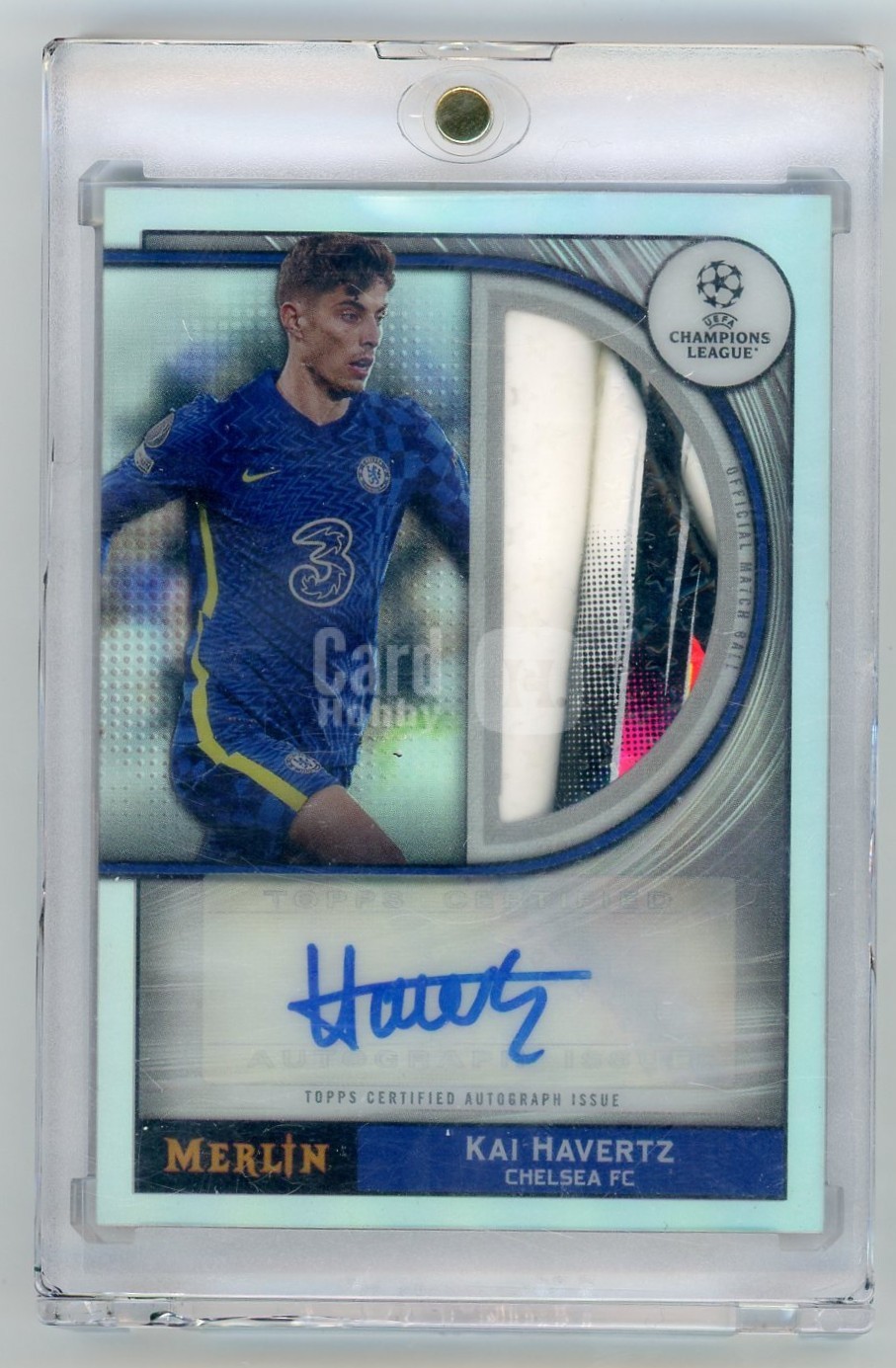 2022 Topps Merlin Chrome Soccer UEFA Silver Refractor Kai Havertz Chelsea Auto Match Ball 托普斯 梅林铬 银色折射版 凯哈弗茨 切尔西 汽车 比赛用球
