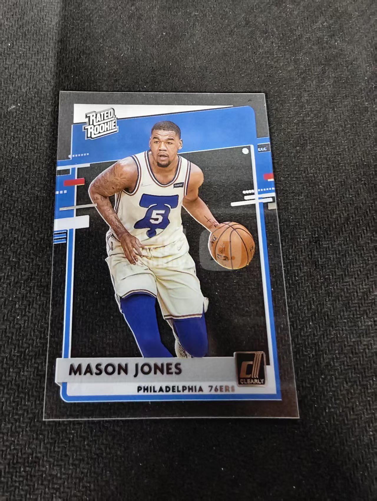 2020-21 Panini Clearly Donruss Mason Jones RC 梅森 琼斯 新秀 76人 杜蕾斯 胶片 划痕 边角瑕疵 #66