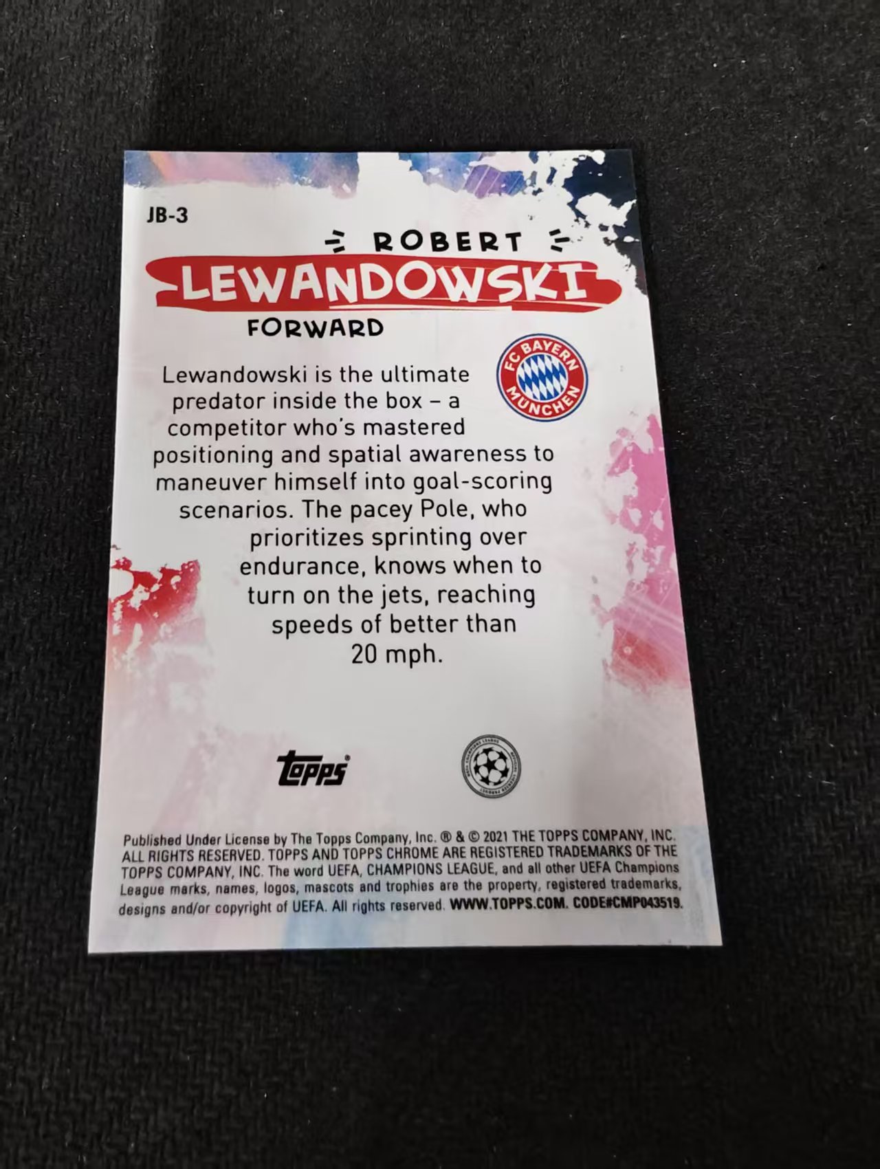 【可合并,不累计】2021 Topps Chrome Robert Lewandowksi 莱万 莱万多夫斯基 拜仁 joga 美丽比赛 大比例 划痕 边角瑕疵
