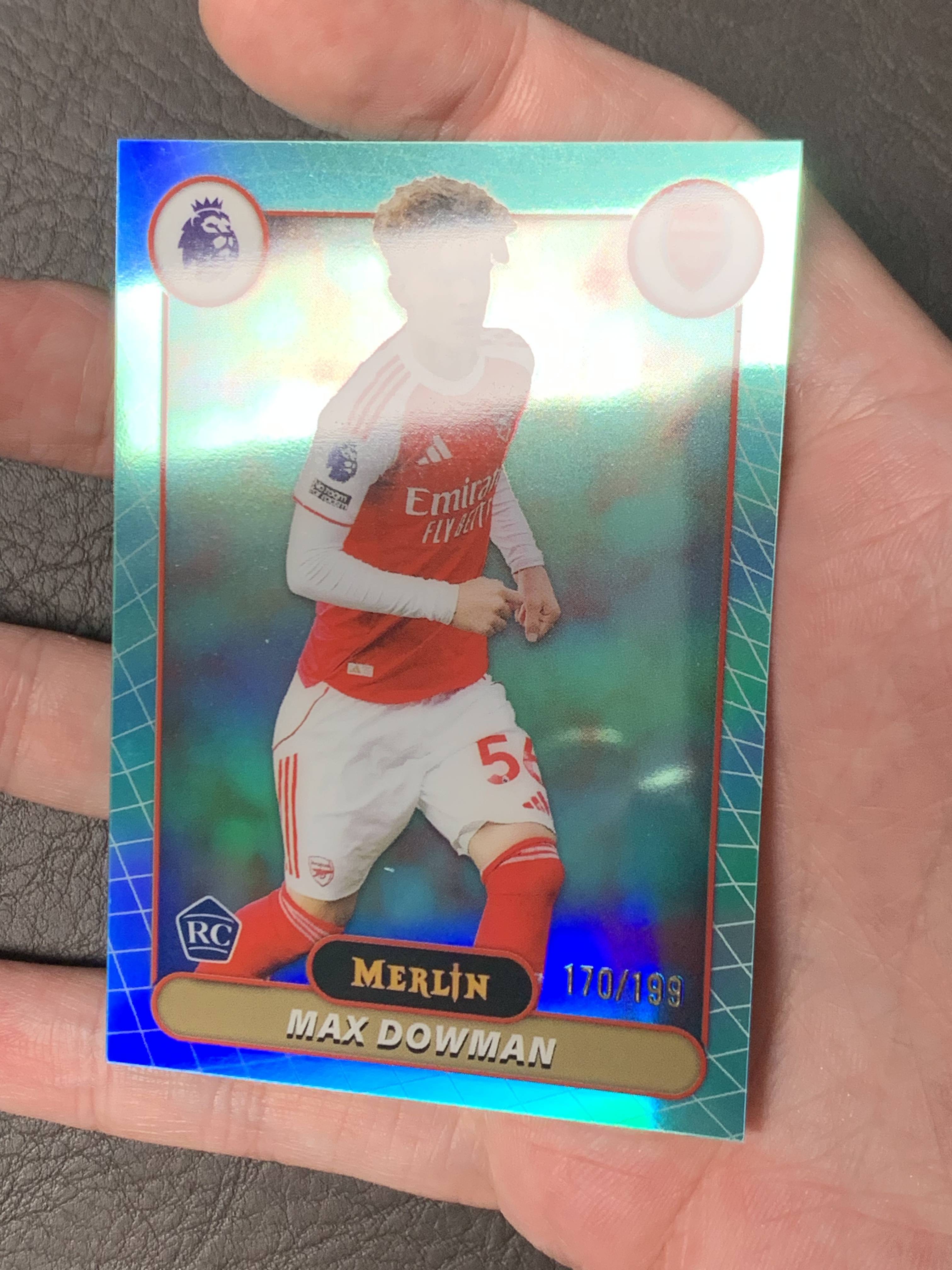 2026 Topps Merlin Max Dowman 马克斯 道曼 新秀RC 阿森纳 大热新星 199编 青折 折射 轻痕
