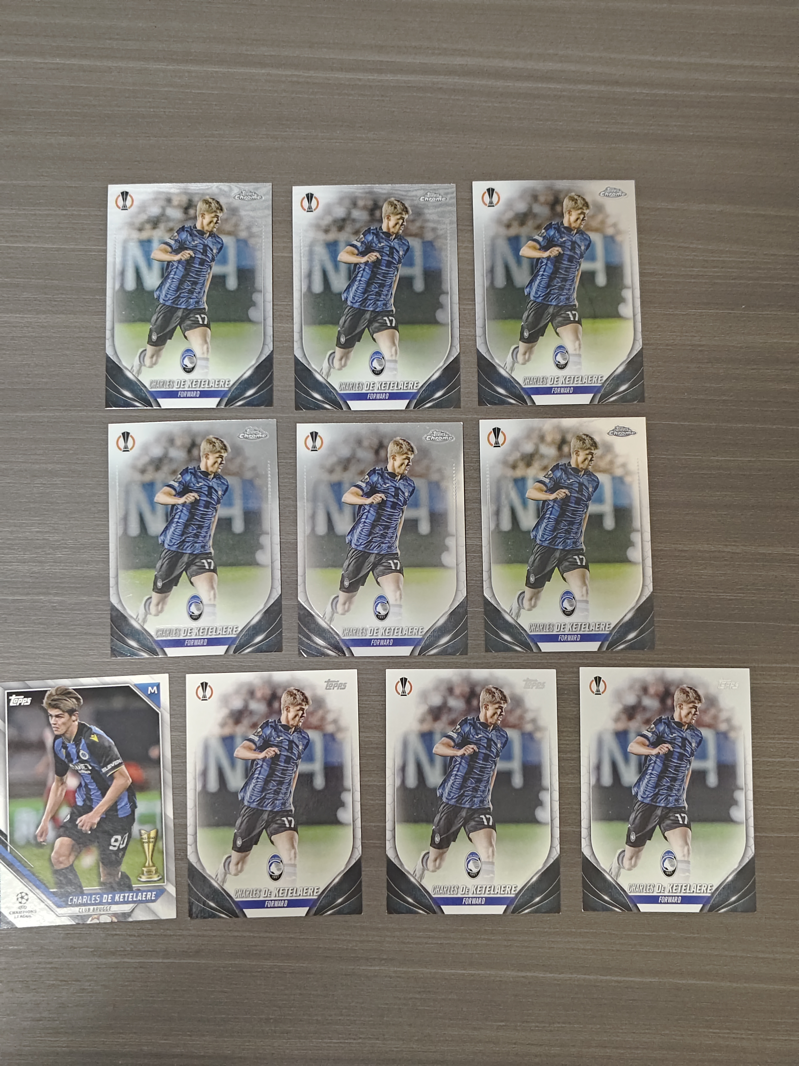 2023-24 Topps Chrome Charles de Ketelaere 德凯特拉雷  亚特兰大 多系列 10张打包 银折 base