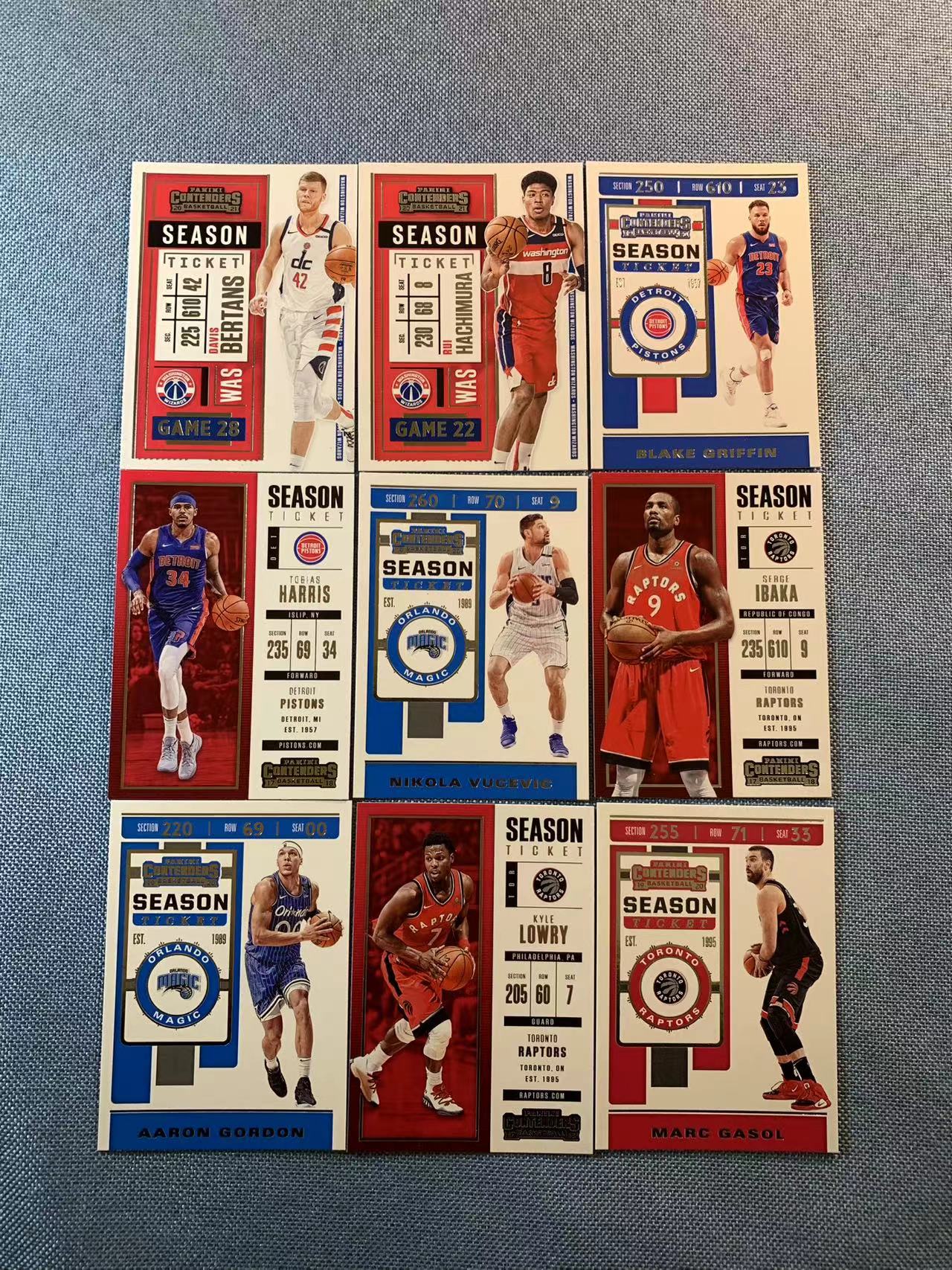 (詹叔代拍)2024-25 Panini 球票系列 vugevic ibaka 洛瑞 格里芬等 特卡 折射 一图多张打包 顺丰寄付 i3