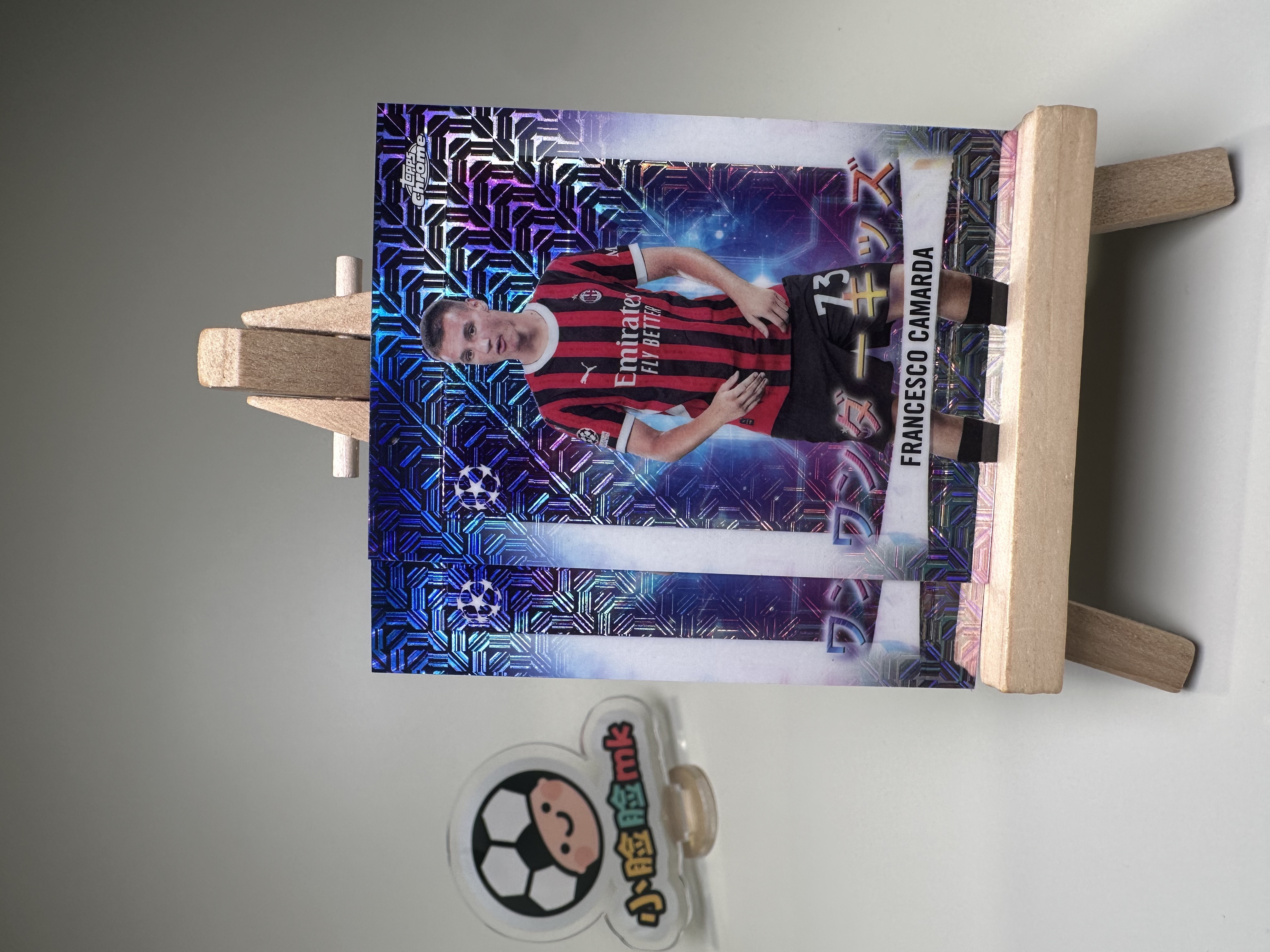 2024-25 Topps Chrome Francesco Camarda 欧冠TC日版 未来可期 卡马尔达 AC米兰 Mojo折 折射 两张打包 LOT 神奇小妖特卡 收藏必备 微瑕卡品如图