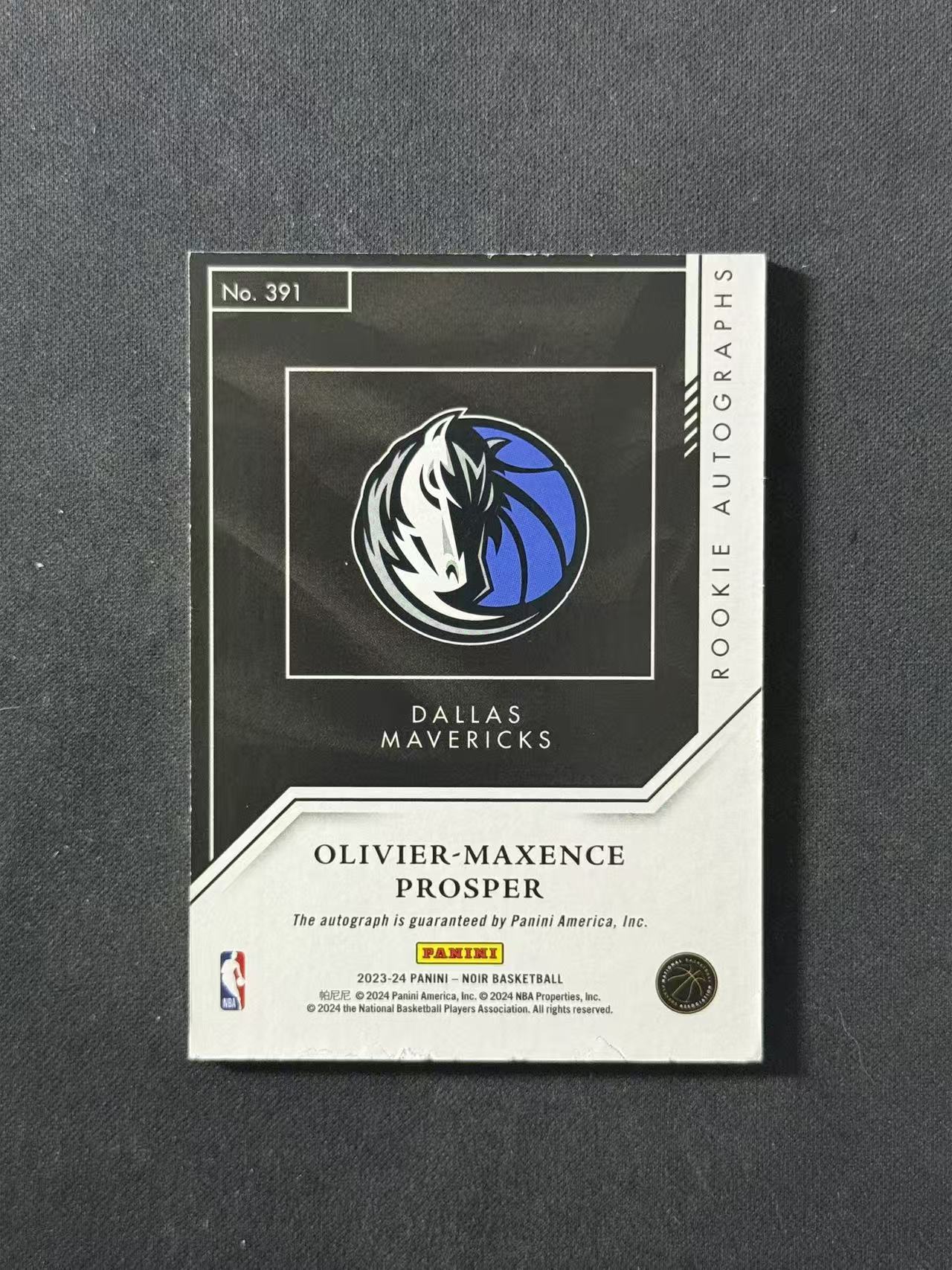 2023-24 Panini Noir Olivier Maxence Prosper RC 【林林拍卖虚竹】诺尔系列 步行者 新秀 普罗斯珀 86/99编 银平行 卡签 签字 微白边白角