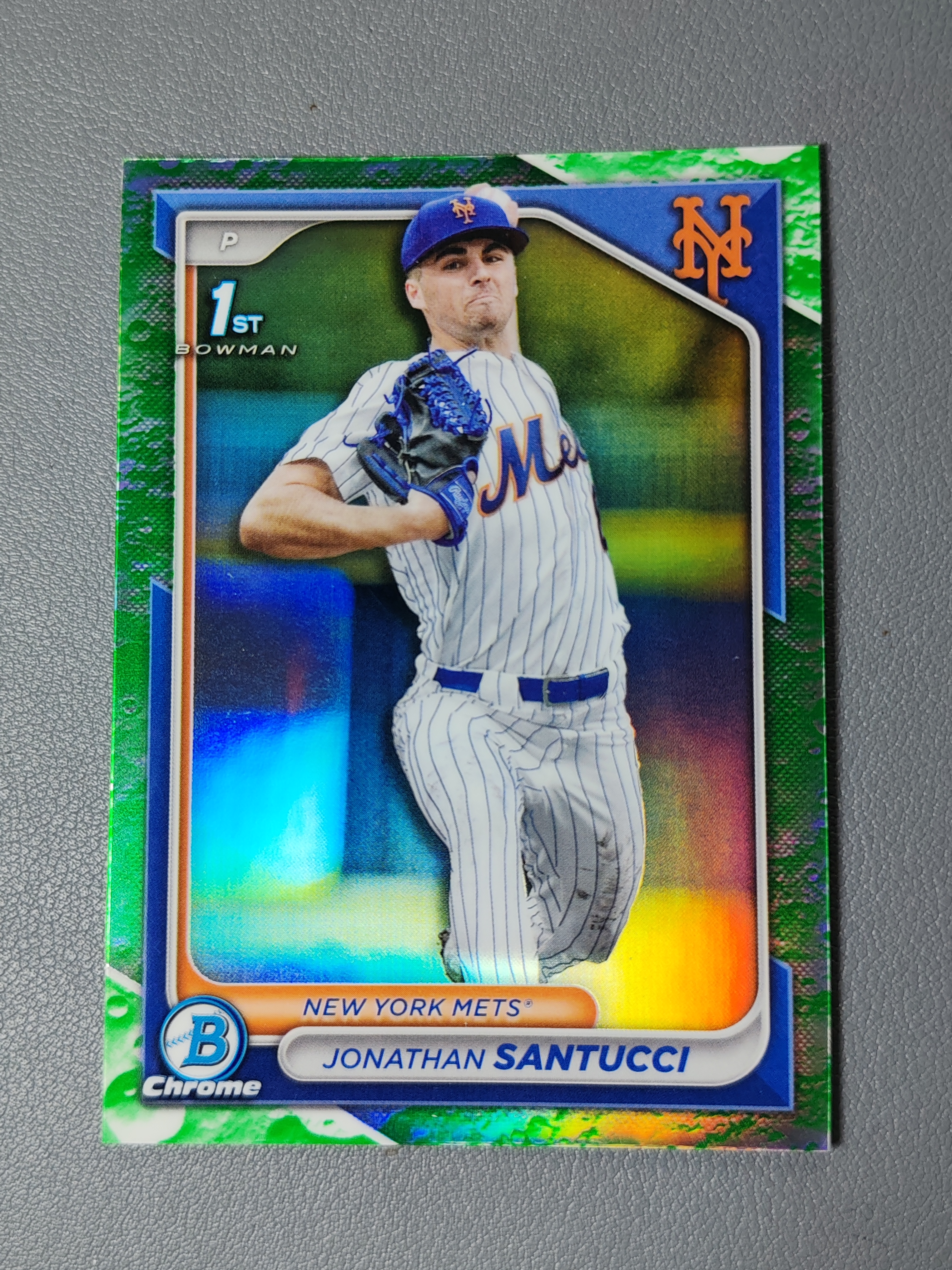 2024 Topps Bowman Jonathan Santucci RC 1st Chrome 绿折!