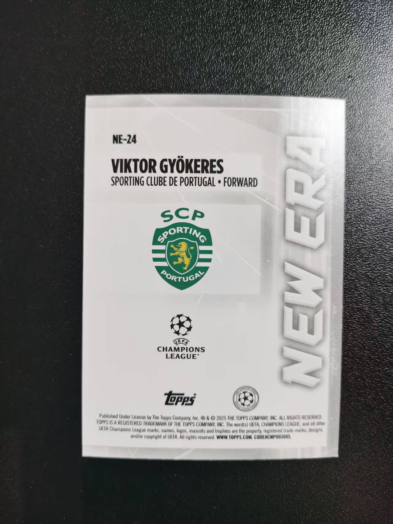 2025 Topps Topps Viktor Gyokeres 哲凯赖什 葡萄牙体育 欧冠新纪元 收藏凑套 卡品如图 免费代拍CC06