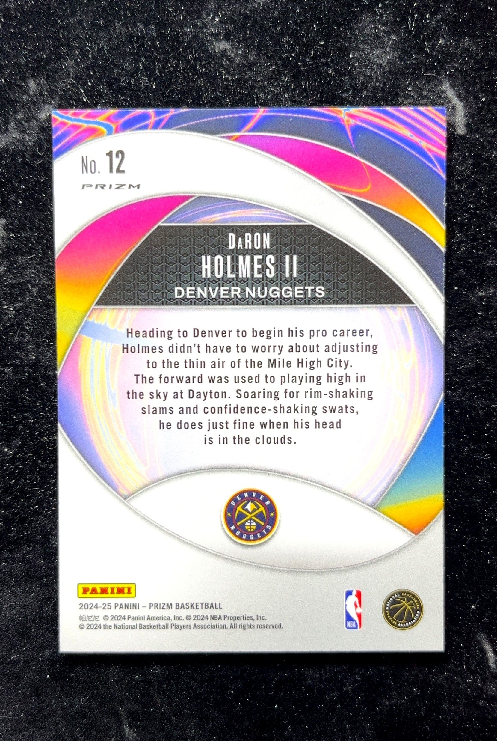 【小白1%代卖】2024 Panini Prizm Impact 冲击 Daron Holmes II 达伦·霍尔姆斯二世 银折 银平行 折射 新秀 RC 卡品如图 高价值 #12 0702