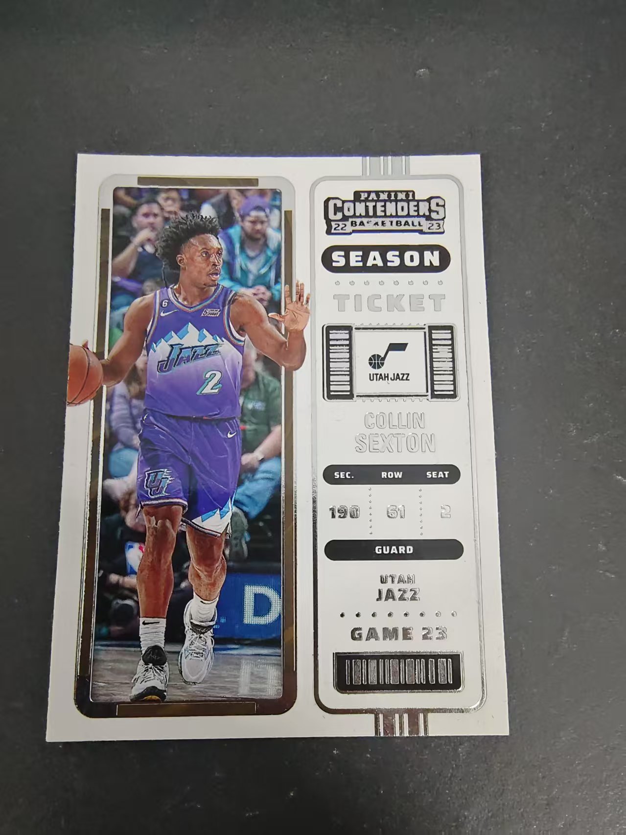 【可合并,不累计】2022-23 Panini Contenders Collin Sexton 爵士 科林 塞克斯顿 球票 角微瑕 #33