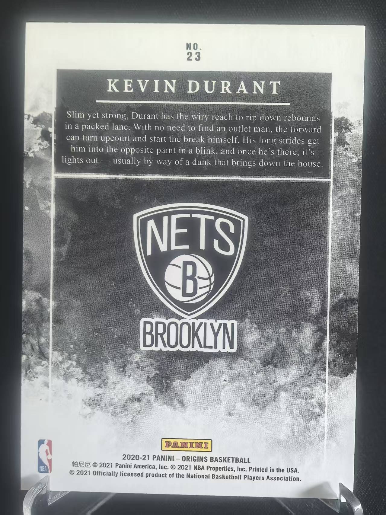 2020-21 Panini Origins Kevin Durant 【球志潮玩】凯文·杜兰特 NBA NETS 篮网 起源 卡品如图