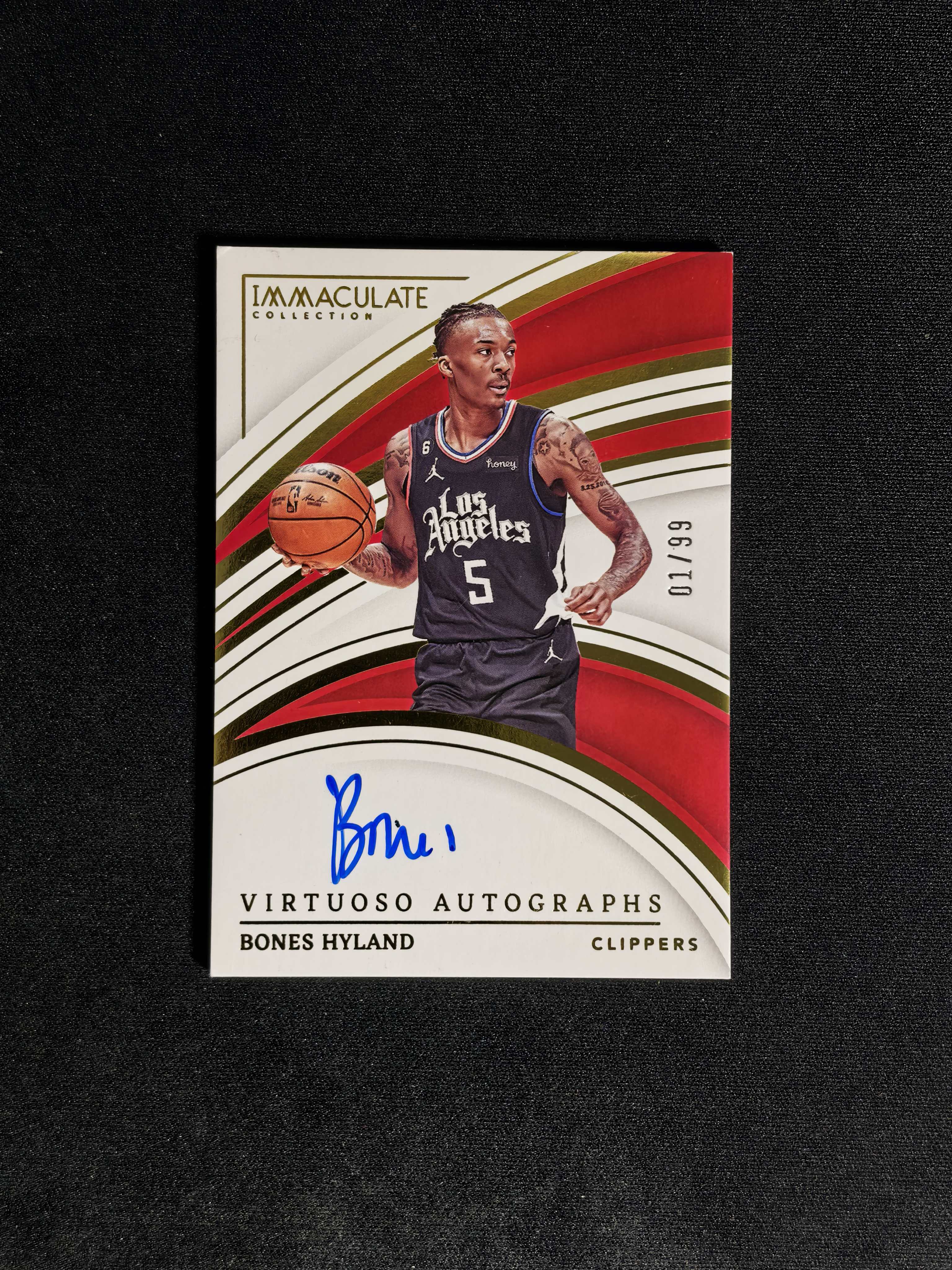 2022-23 Panini Immaculate Bones Hyland 海兰德 骨头 01/99编 IMM 签字 卡签 掘金 快船 卡品如图 mj【CYT球星卡】