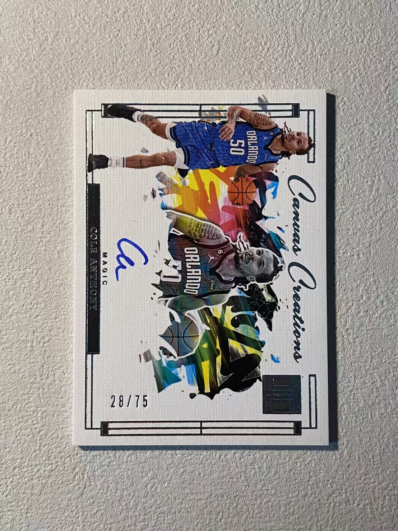 2023-24 Panini Impeccable Cole Anthony 小真金 魔术 科尔 安东尼 ca哥 /75编 卡签 签字 收藏必备