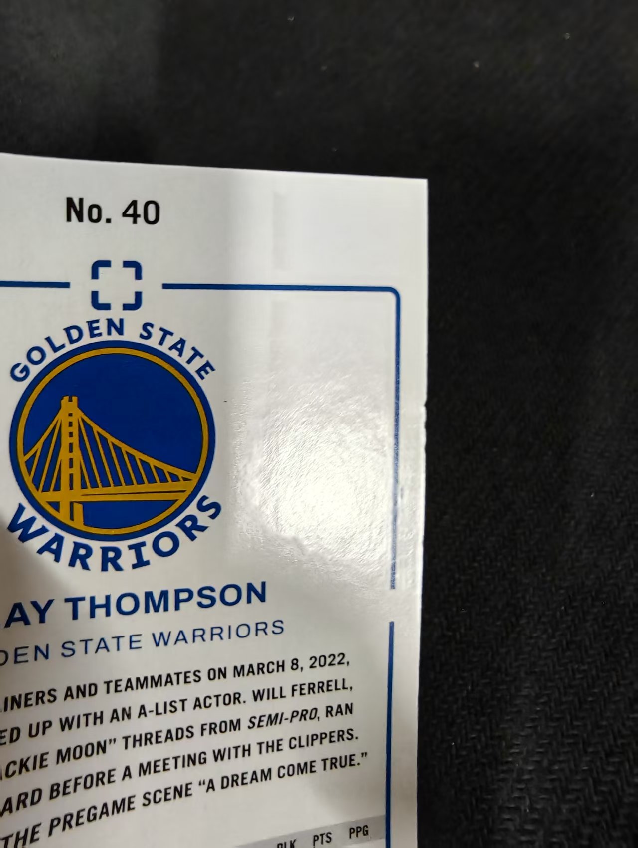 2021-22 Panini PaniniPhotoGenicNBA Klay Thompson 上镜 克莱 汤普森 勇士 瑕疵如图