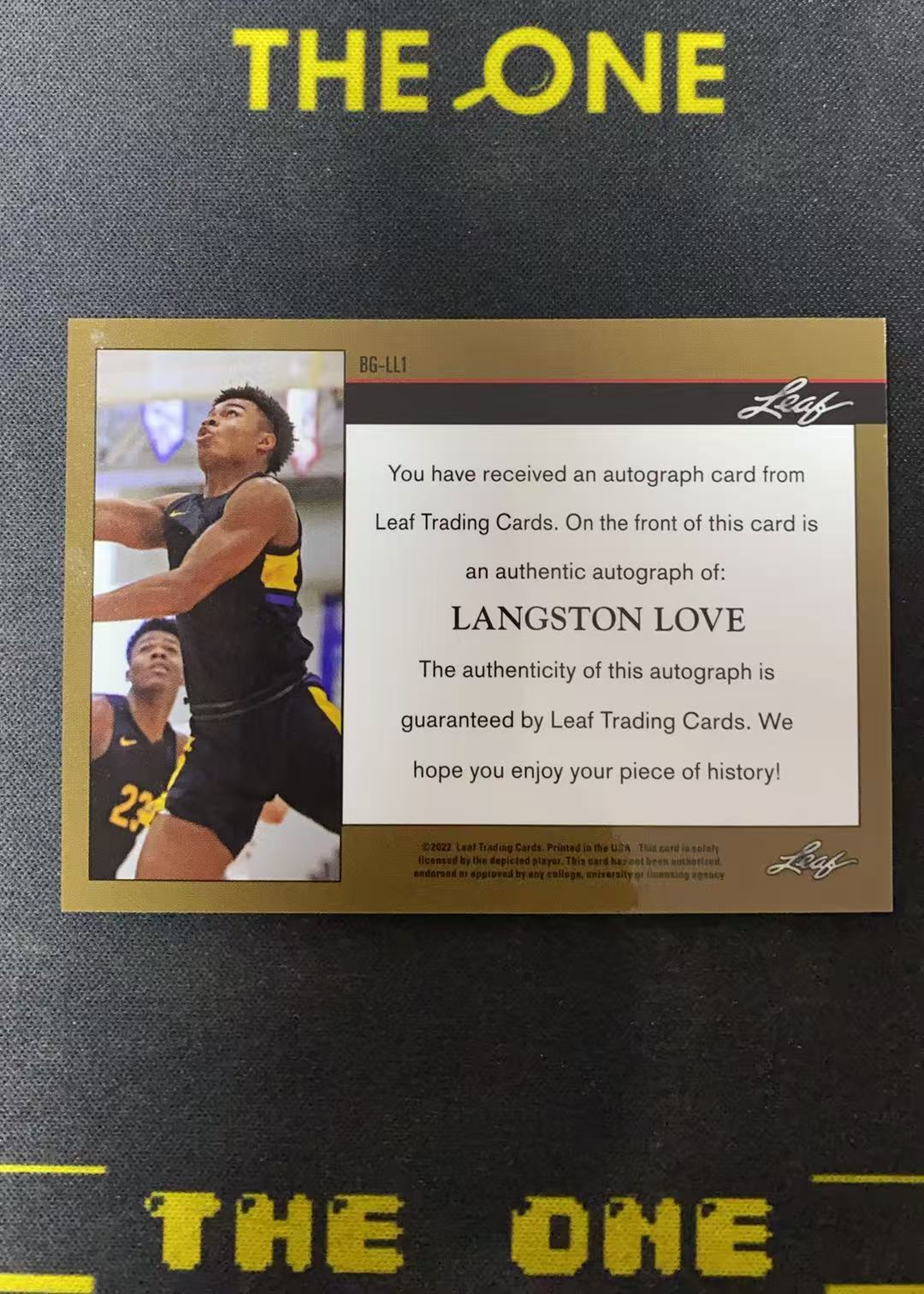 2022 Leaf TRINITY LANGSTON LOVE RC 【TheOne】兰斯顿 乐福 新秀 签字 不保卡品【TP】