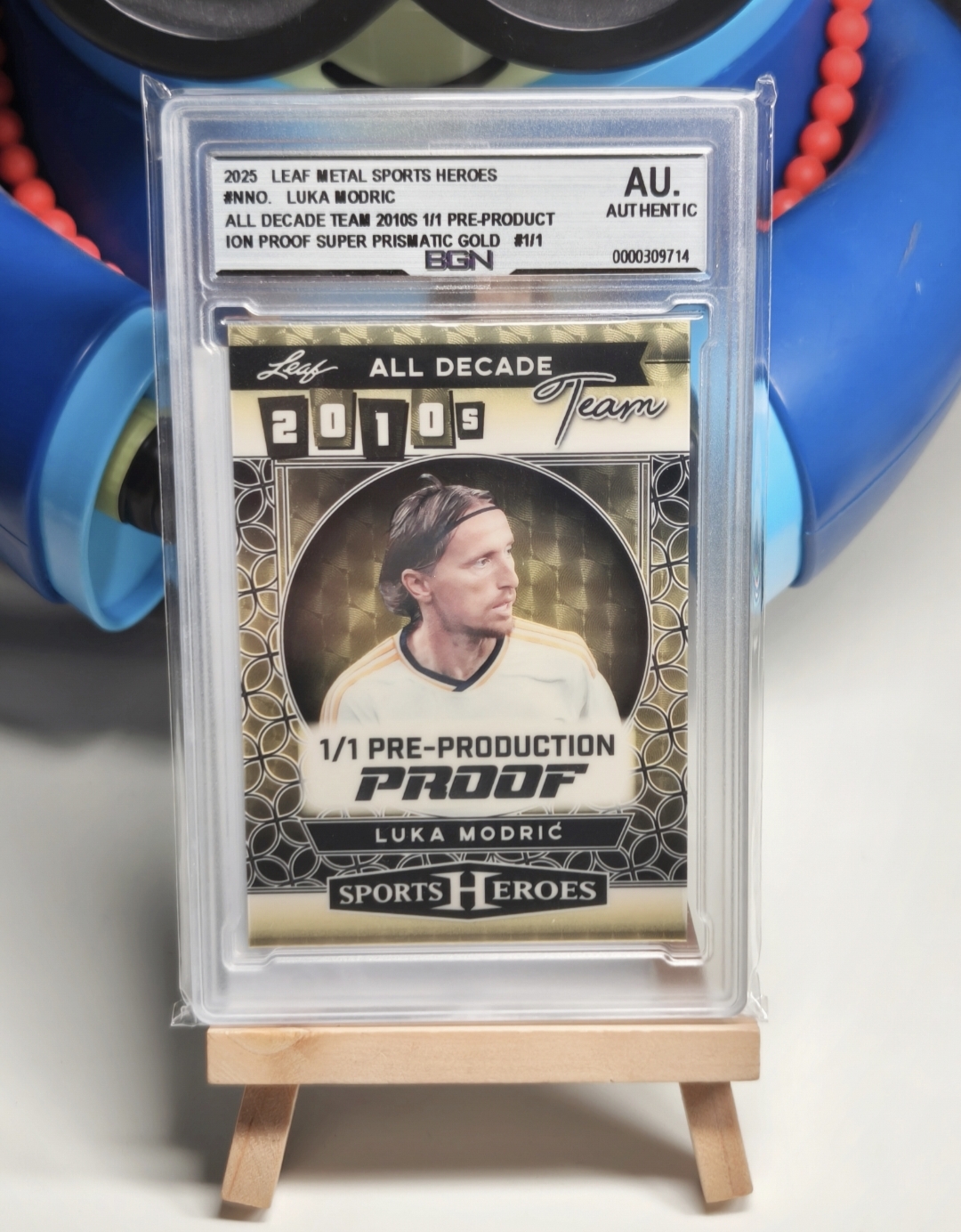 2025 Leaf Metal Luka Modric 莫德里奇 1/1编 爆金折 METAL SPORTS HEROES GOLD bgn 皇马 C罗 姆巴佩 哈兰德 亚马尔 贝林 梅西世界杯
