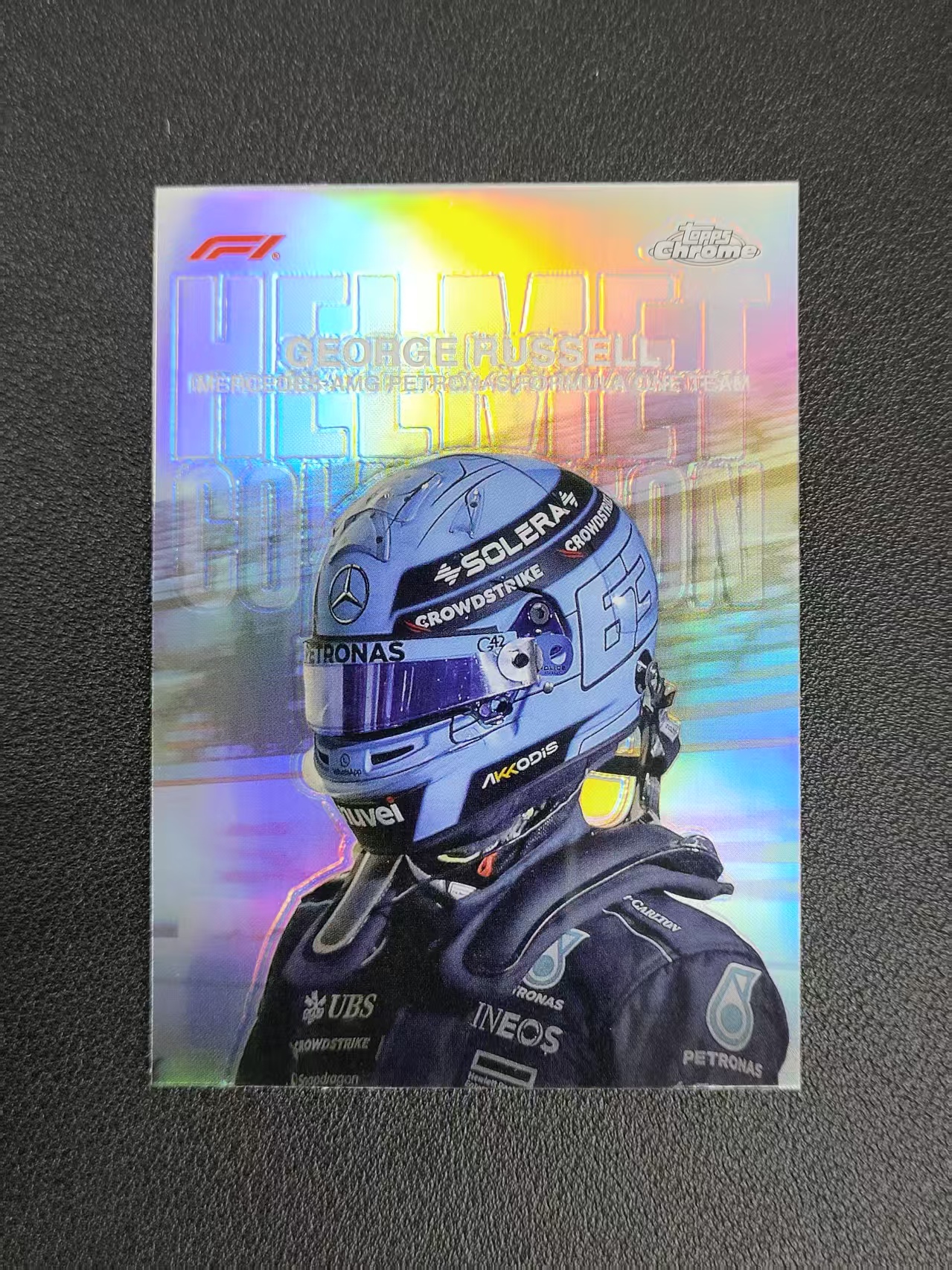 2024 Topps Chrome George Russell F1 拉塞尔 梅赛德斯奔驰 头盔特卡 折射 卡品如图 NPY