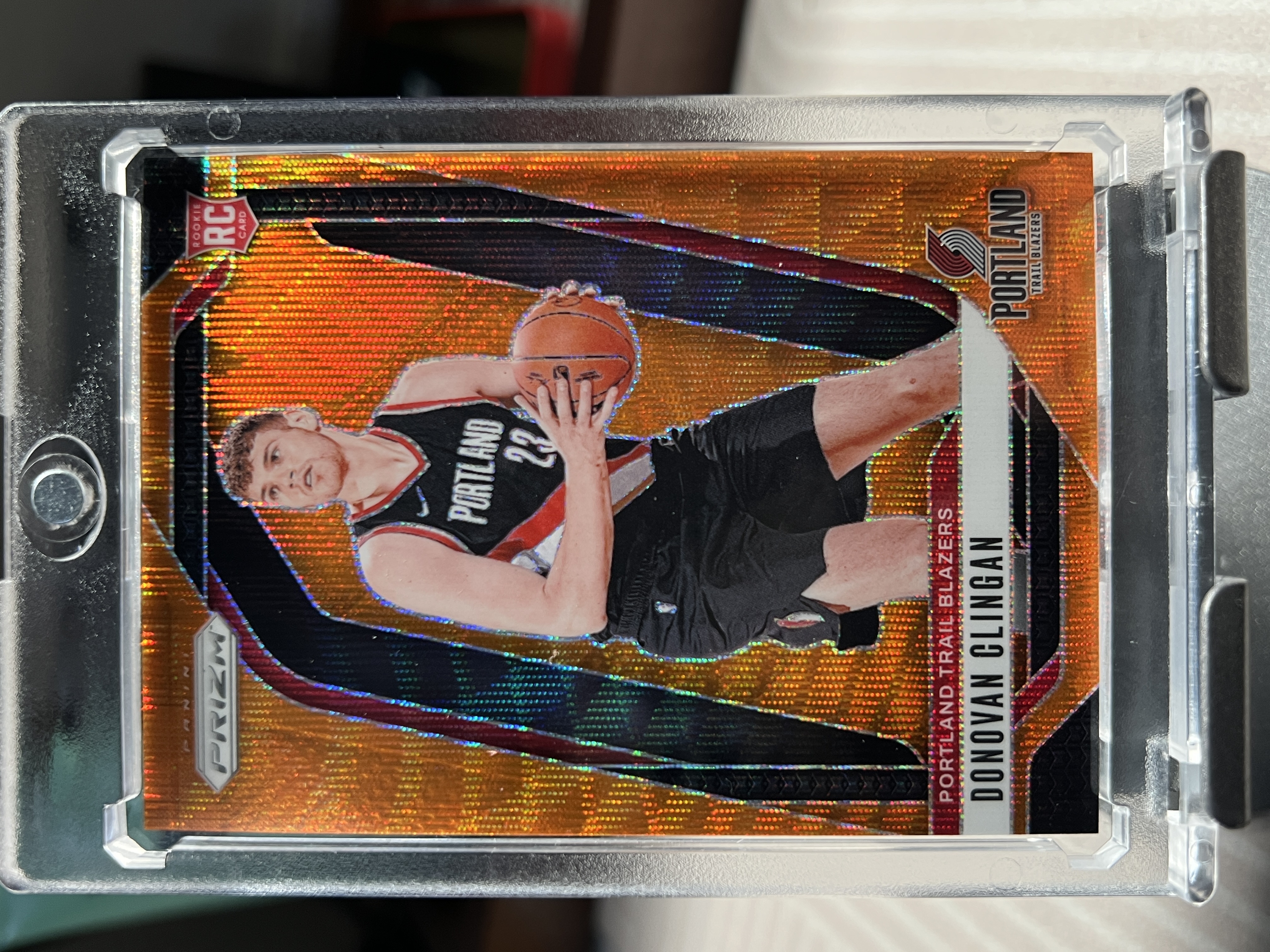 2024-25 Panini Prizm Donovan Clingan RC 多诺万 克林根 波特兰开拓者 杨瀚森队友 橙瀑布折 49/60编