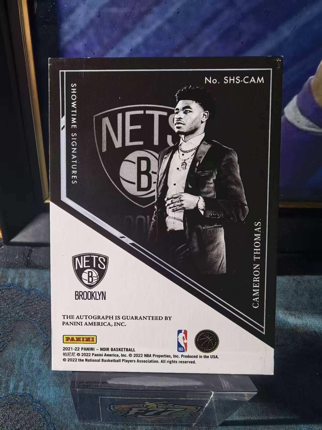 2021-22 Panini Noir Cameron Thomas 诺尔 卡梅伦托马斯 新秀 时装走秀 特卡 签字 卡签 闪版 篮网 49编 收藏必备 狗夏