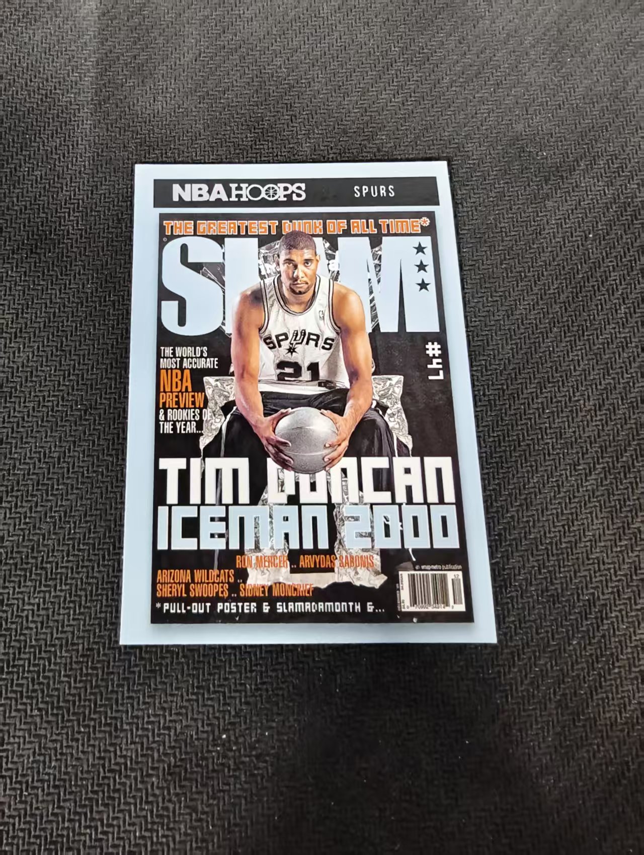 【汽水拍卖】2020-21 Panini Hoops Tim Duncan 蒂姆 邓肯 石佛 马刺 SLAM杂志 特卡