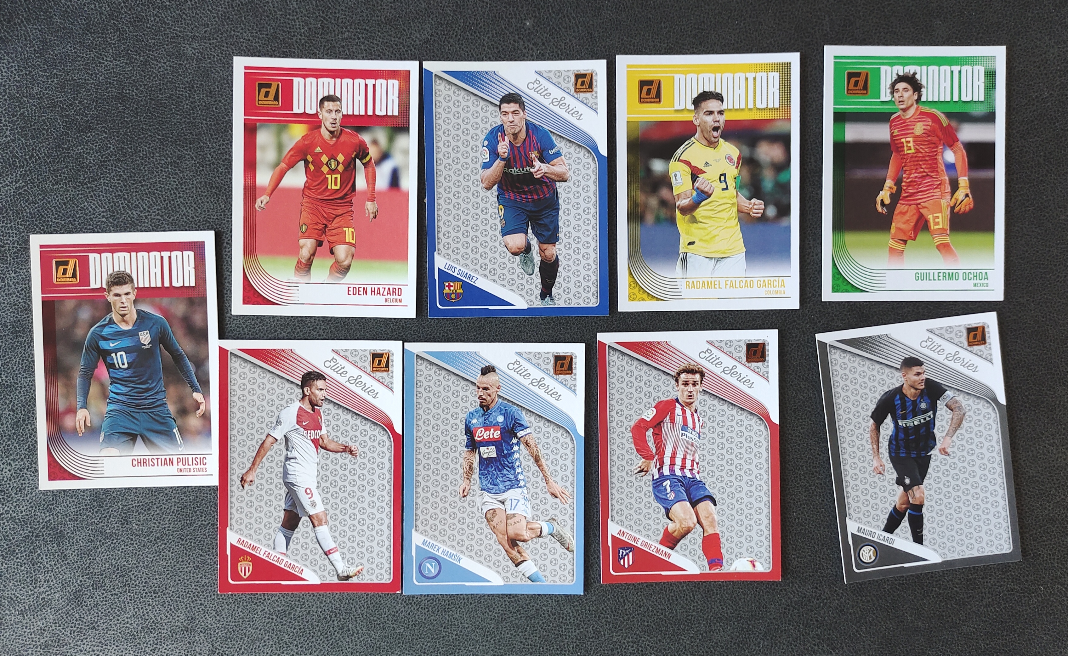 2018-19 panini donruss 杜蕾斯 特卡两种 苏亚雷斯 阿扎尔 格列茨曼 奥乔亚 9张打包 凑套必备