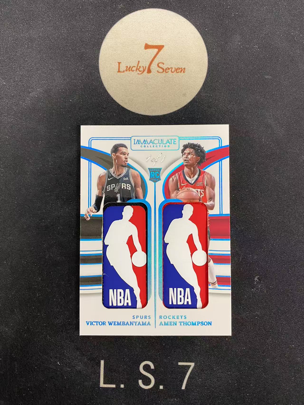 2023-24 Panini Immaculate Victor Wembanyama RC LS7拍卖 IMM 大热新秀 文班亚马 阿门 汤普森 1/1 湖水蓝 双人 Logoman 收藏必备！
