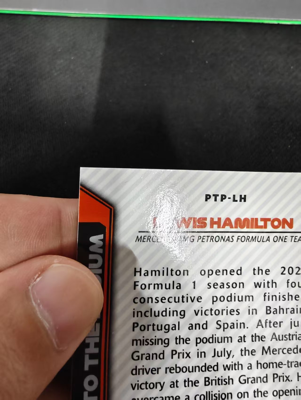 2021 TOPPS CHROME LEWIS HAMILTON F1 梅赛德斯奔驰车队 刘易斯汉密尔顿 银折 the podium特卡 边角瑕疵 #LH