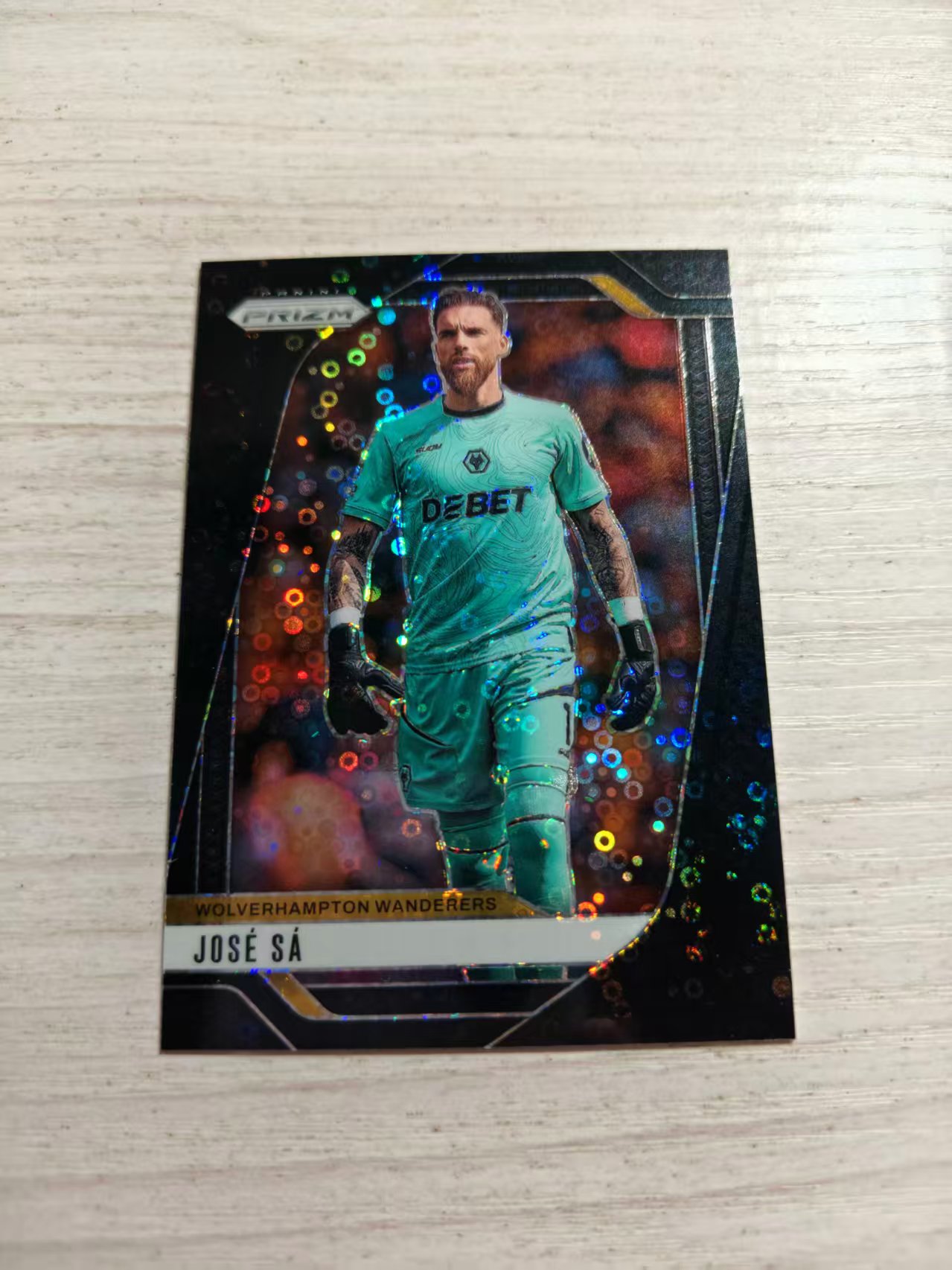 2024-25 Panini Prizm Jose Sa 【西北拍卖】帕尼尼英超prizm 若泽萨 1/1编黑泡泡折 黑折 ofo 狼队 葡萄牙 门神 行