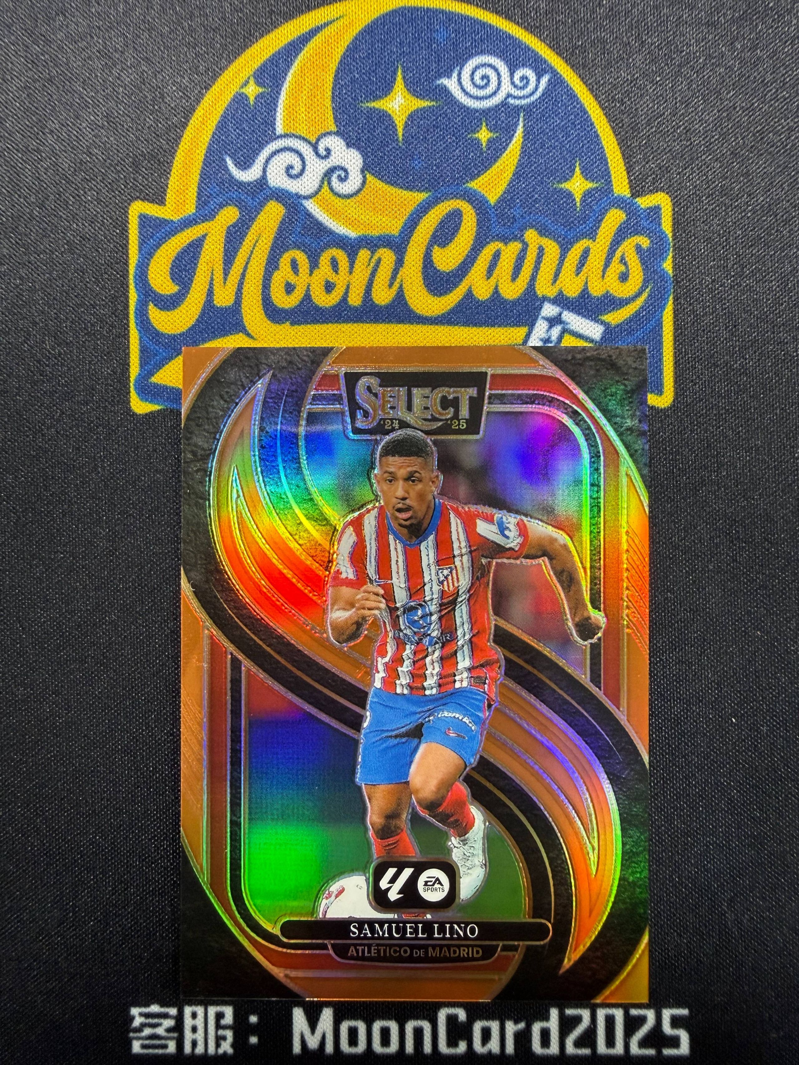 【梦卡拍卖】2024-25 Panini Select 西甲 马竞 马德里竞技 Samuel Lino 利诺 橙折 折射 二级 49编 细节如图 #Ci# 三金GY