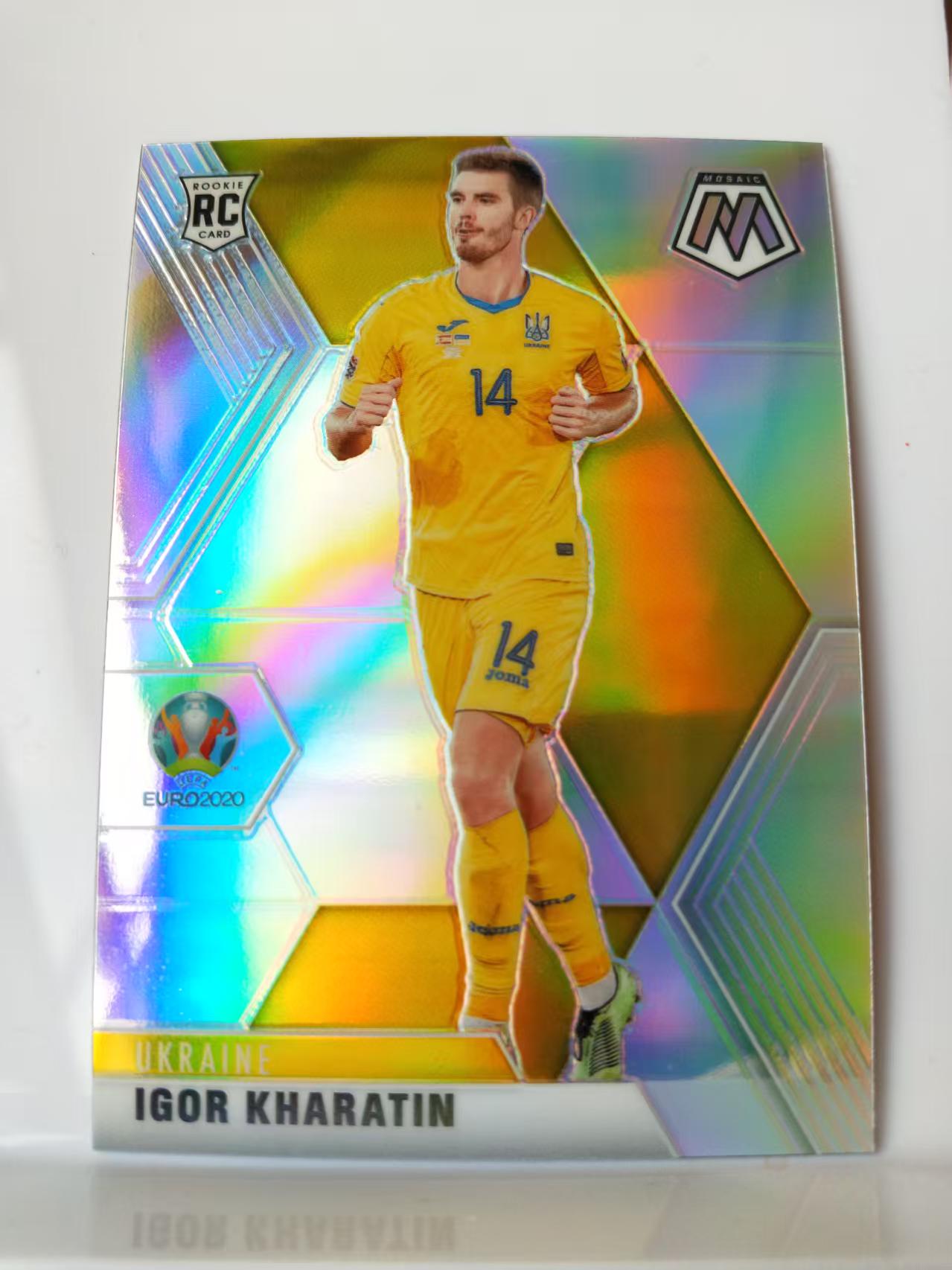 2021 Panini Mosaic Igor Kharatin 伊戈尔 哈拉 新秀RC 乌克兰  银折 欧洲杯 卡品如图 Q002F