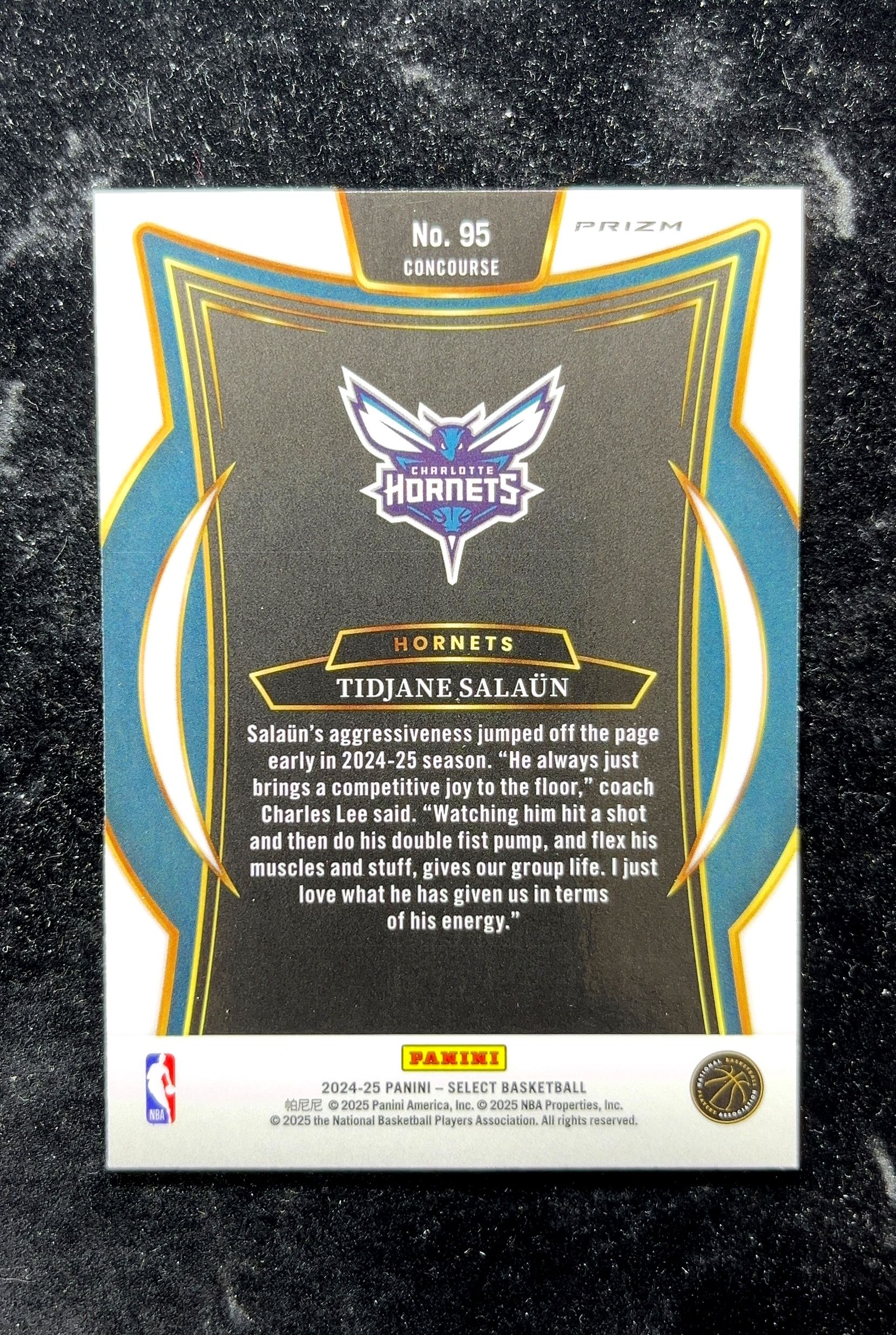 【小白1%代卖】2024 Panini Select Prizm Tidjane Salaun 蒂迪扬·萨拉乌恩 绿折 折射 新秀 RC 卡品如图 高价值 #95 Charlotte 0702