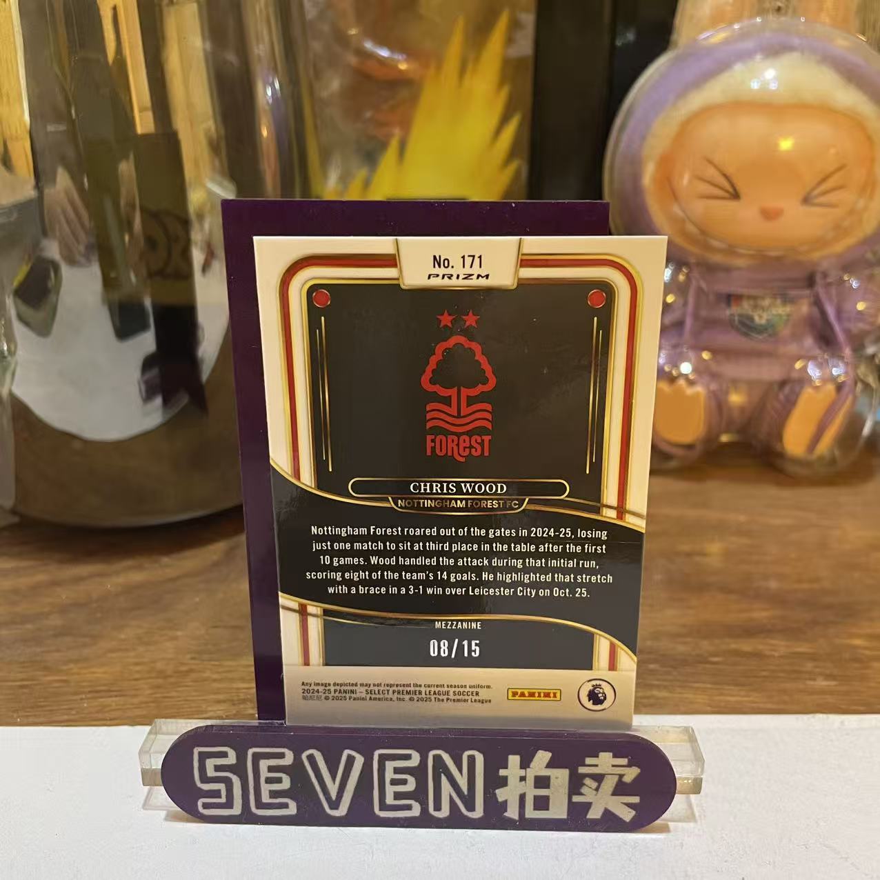 2025 Panini Select Chris Wood 【seven拍卖】诺丁汉森林 伍德 08/15 卡品如图 细节如图 卷卷