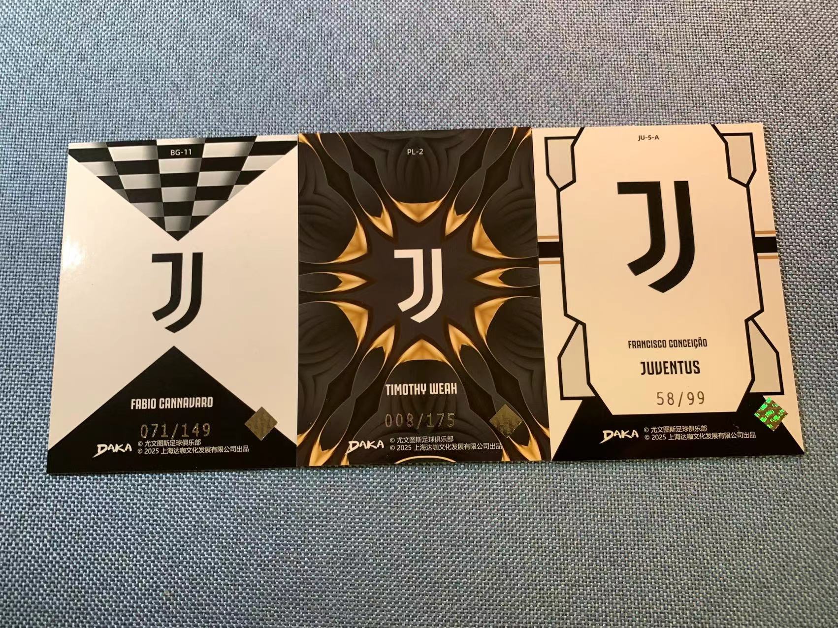 (詹叔代拍)2025 daka 达咖 尤文图斯队盒 维阿 卡纳瓦罗 康森西奥 /99/149/175编 卡品如图 顺丰寄付 i3