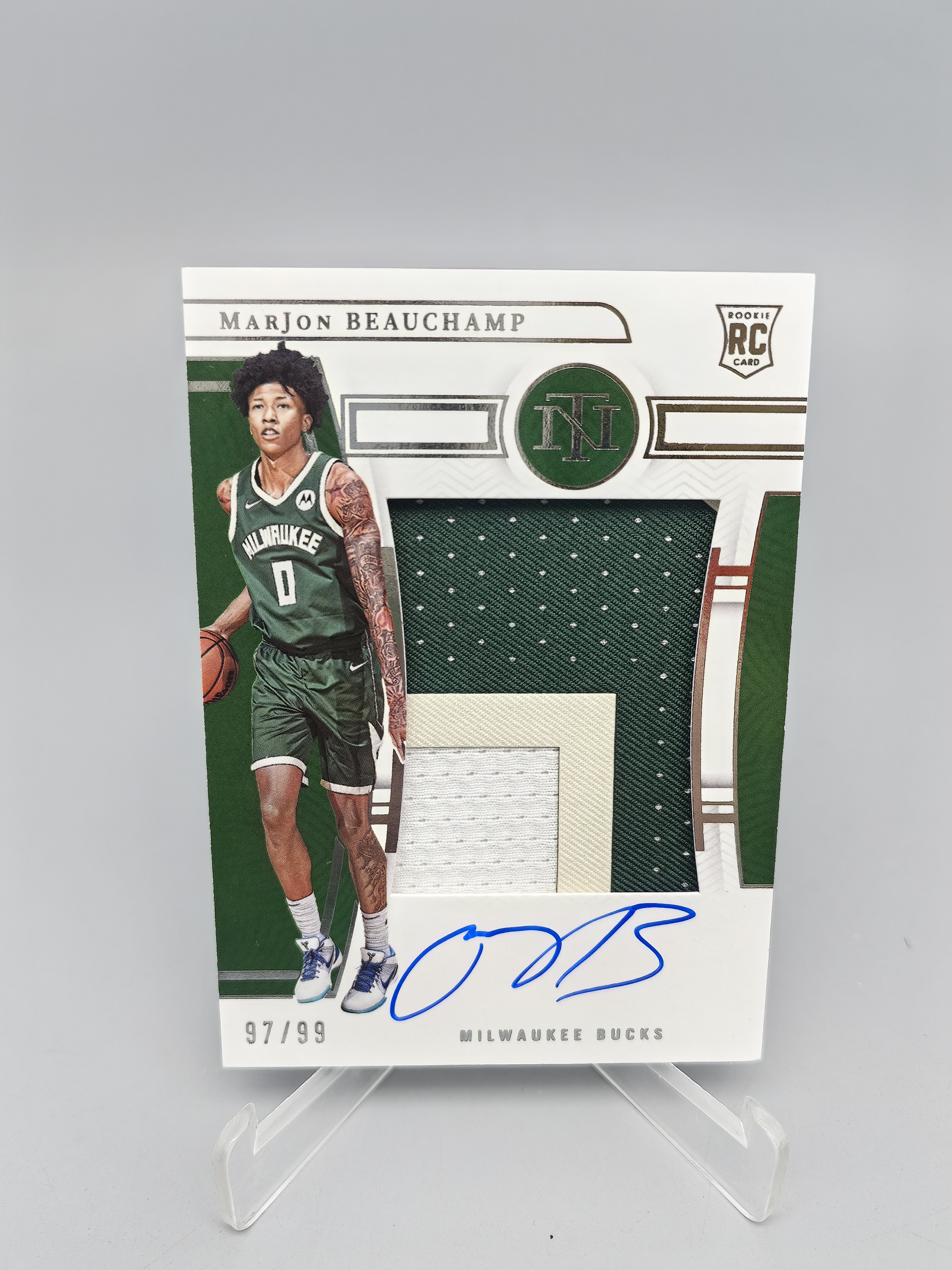 【坚果卡牌代拍】2022-23 Panini National Treasures MarJon Beauchamp RC 尼克斯雄鹿队新秀 马乔恩比彻姆 博尚 99编国宝正RPA 阿顺1027