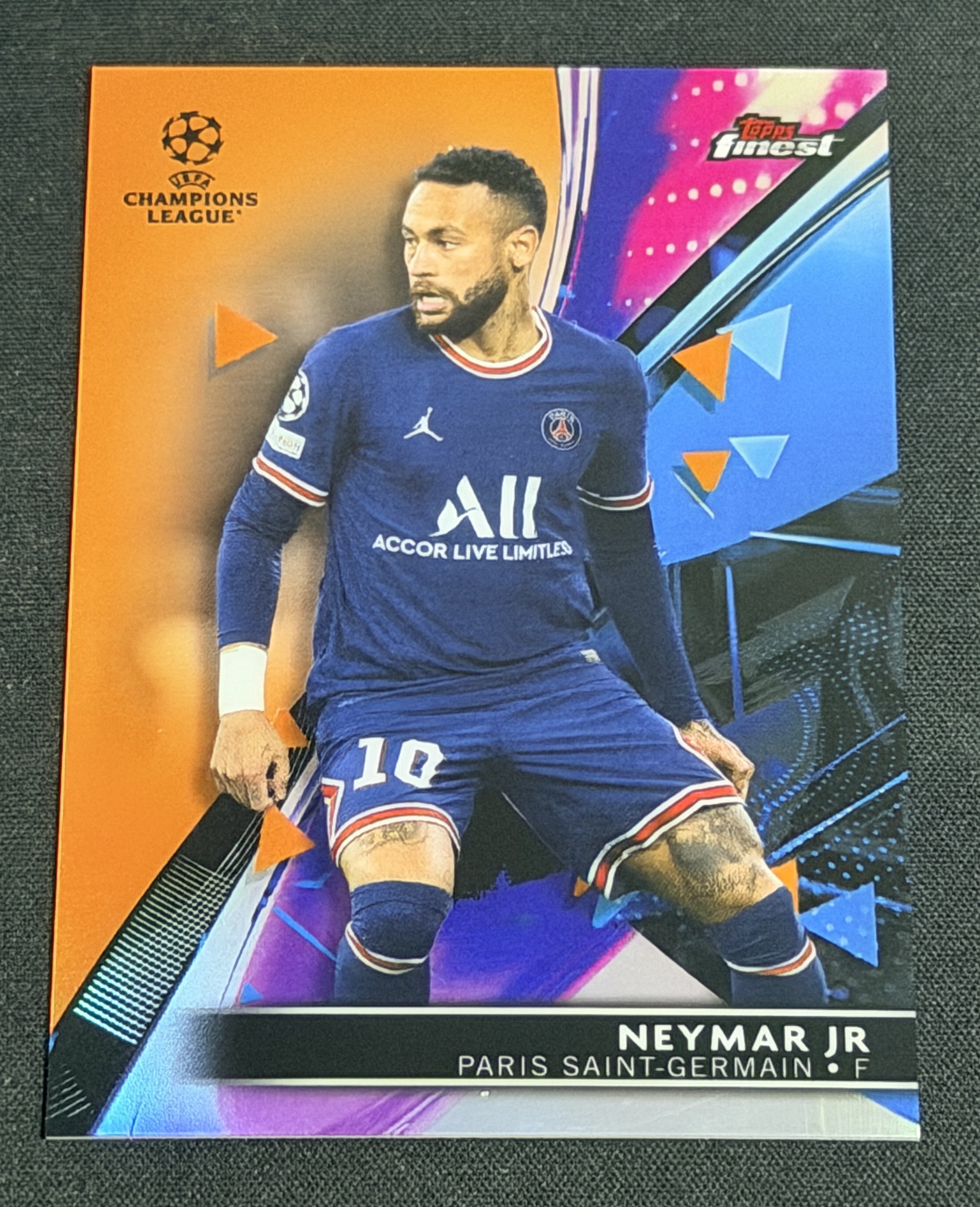 2021-22 Topps Finest Neymar Jr. RC UEFA Finest 025 内马尔 巴黎 小彩虹 无1编 15张