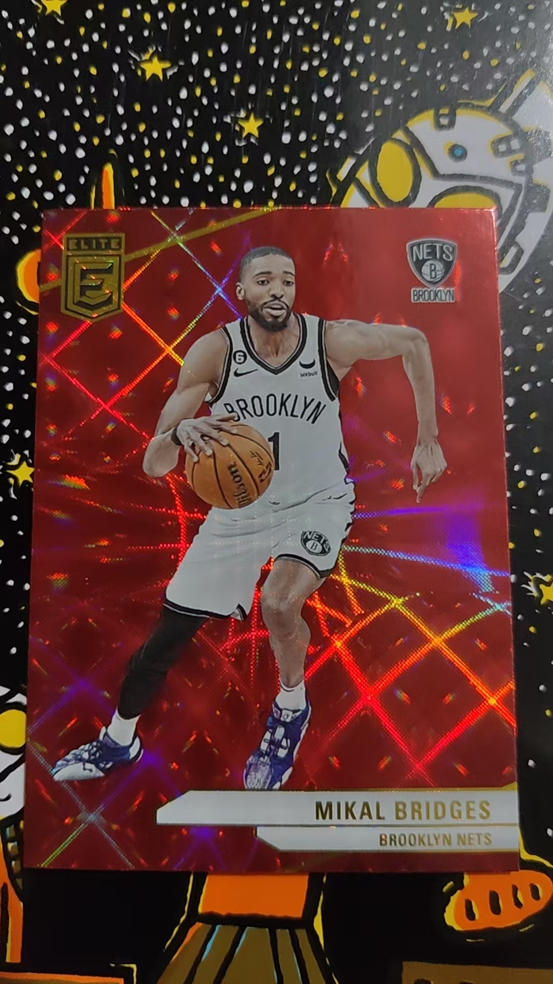 2023-24 Panini Elite Mikal Bridges 米卡尔 布里奇斯 太阳队 红折 折射 硬通货 卡品精美 凑套必备 收藏必备