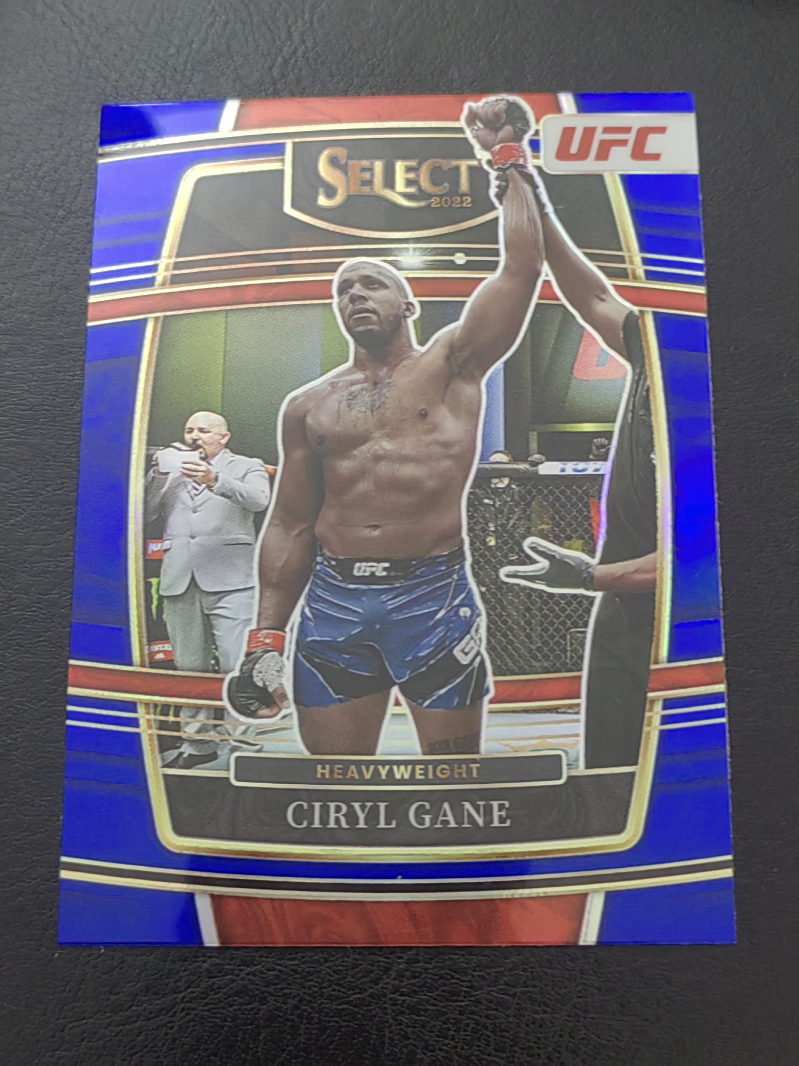 2022 Panini ​​SELECT Ciryl Gane ​​SELECT UFC 西里尔·加恩  ​​法式香水​​ 巴黎幻影腿 蓝折 格 不保卡品 卡品如图