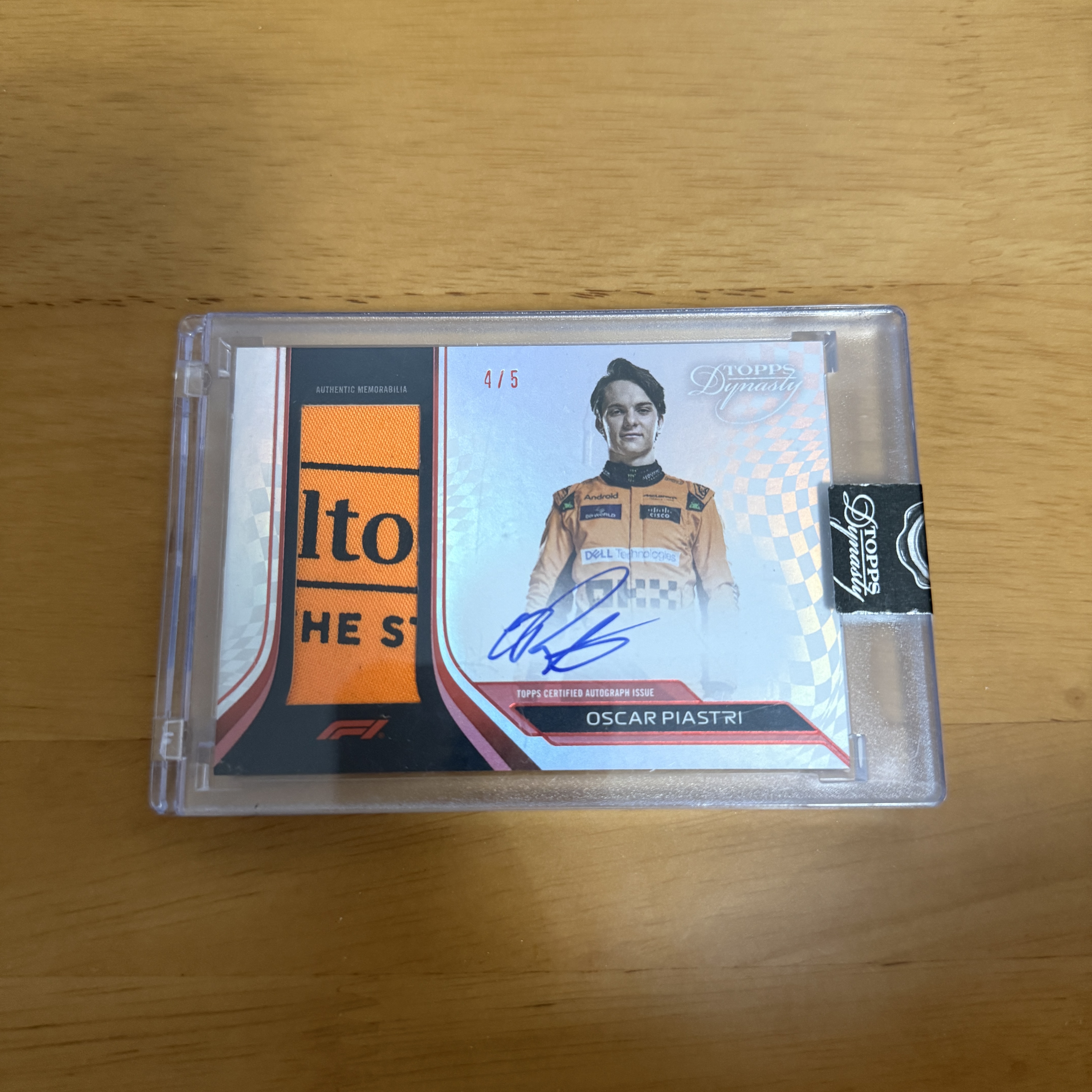 2024 Topps Dynasty Oscar Piastri F1王朝 奥斯卡 皮亚斯特里 4/5编 Patch签 卡签 迈凯轮 原封砖 ...