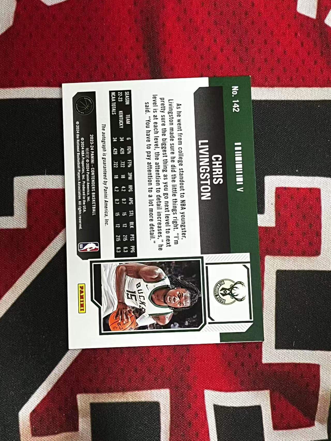 【接寄拍费率低至5%含卡淘手续费】2023-24 PANINI CONTENDERS 球票系列 雄鹿 新秀RC 克里斯利文斯顿 签字卡 卡签 变化版新秀球票签字卡 专收凑套必备【烂臭嘴拍卖】