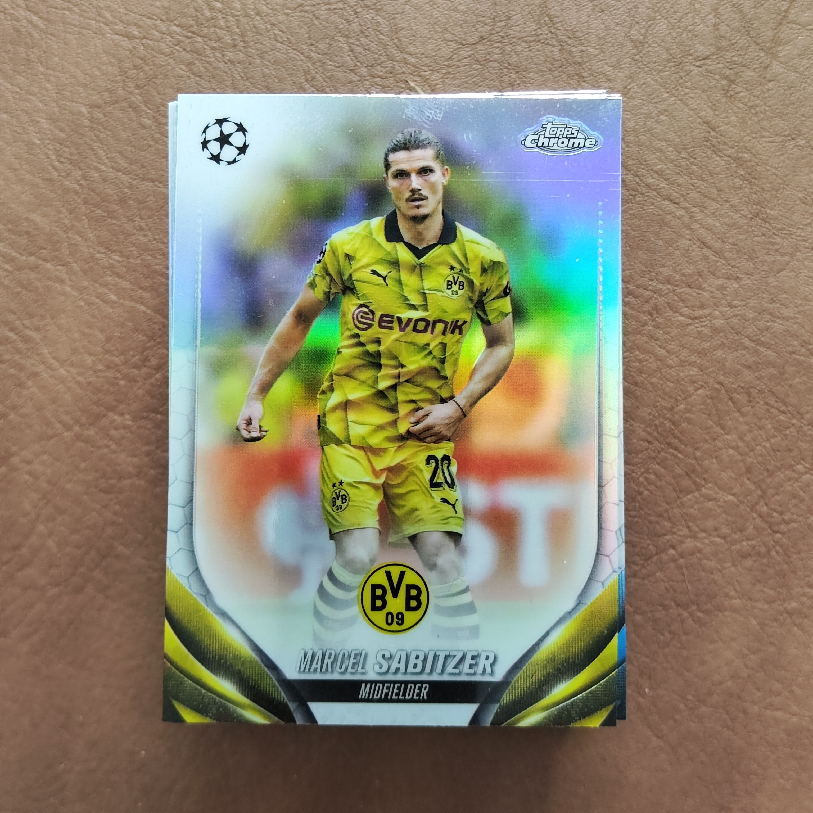 2024 【YM拍卖-代卖/回收】 topps chrome 欧冠TC Marcel Sabitzer 马塞尔 萨比策 多特蒙德  银折  Y0070