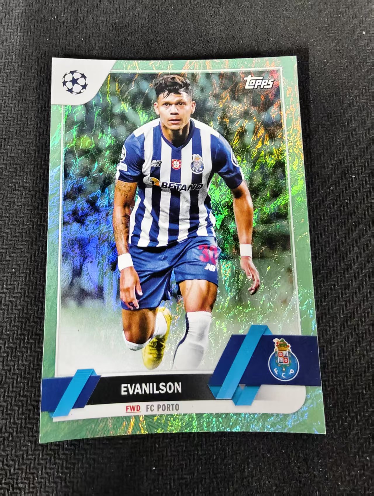 【可合并，不累计】2023 Topps Chrome evanilson 埃万尼尔松 波尔图 碧玉折 欧冠  划痕 边角瑕疵 #109