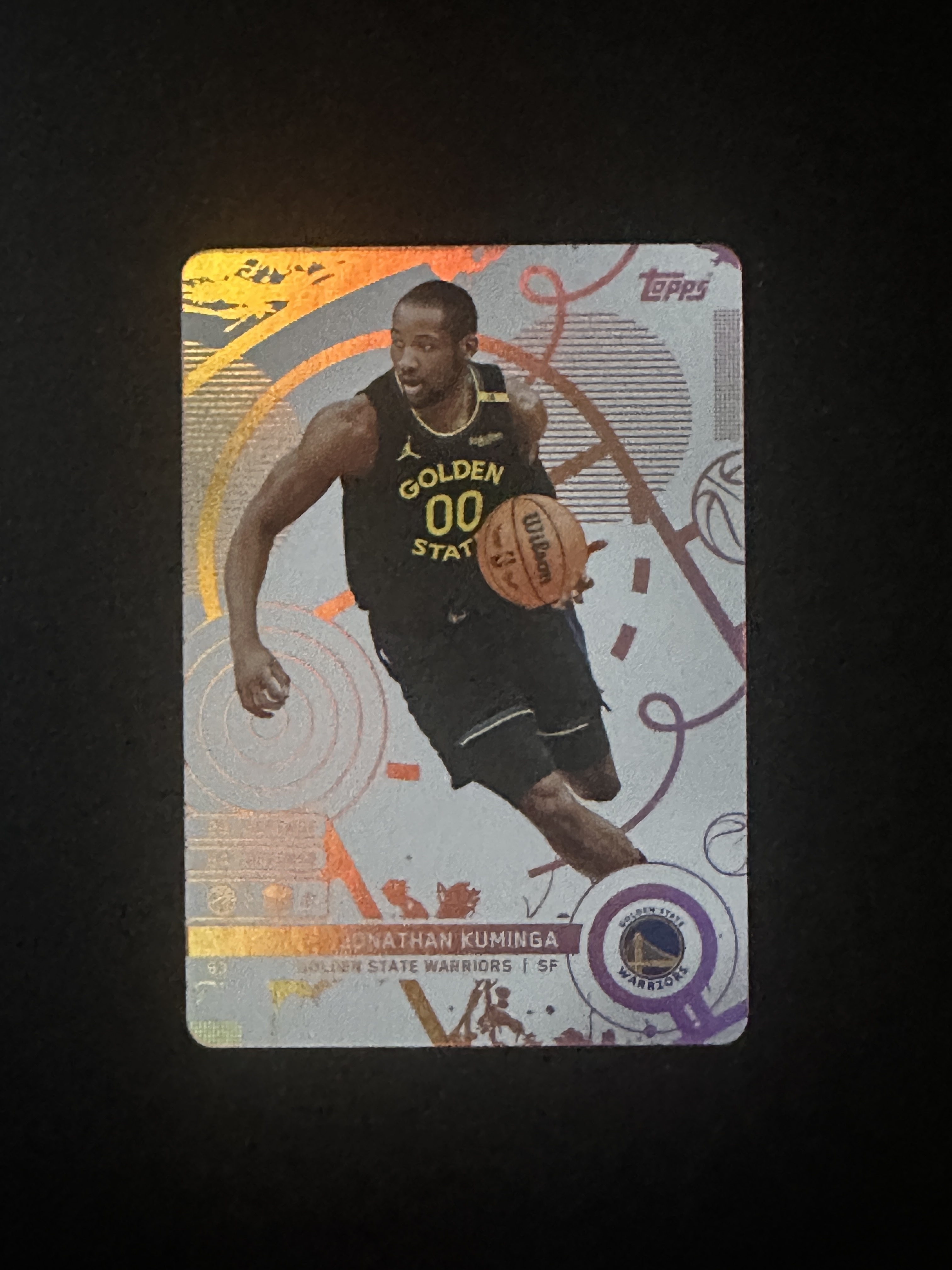 2025 Topps Match Attax Jonathan Kuminga 卡游 勇士 乔纳森 库明加 编号83 白金版 银折 折射 凑套必备 卡品如图