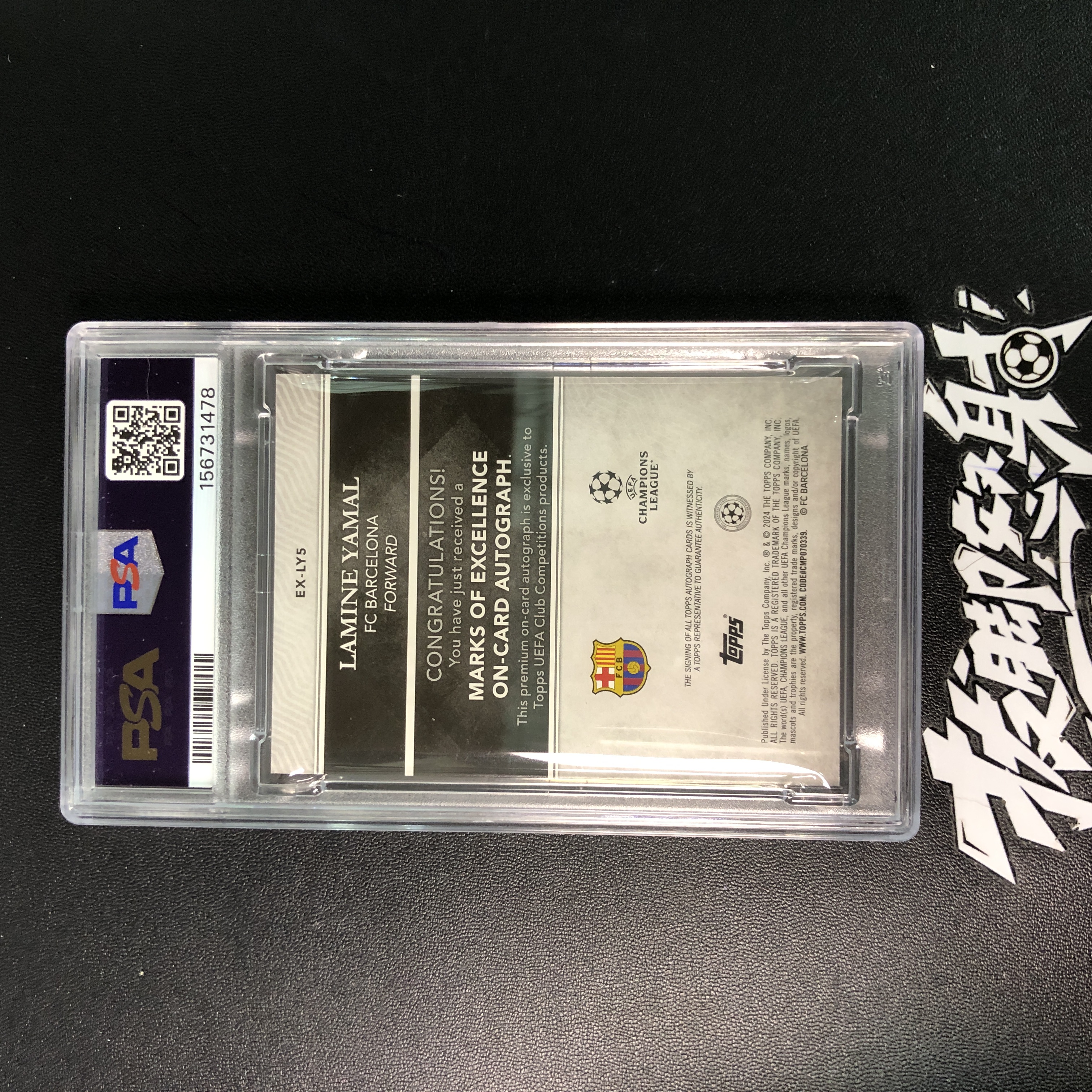 【拔脚精品】2024-25 Topps Finest Lamine Yamal 亚马尔 巴萨 欧冠 RC新秀 35/50编 签字 卡签 卓越标志签 卓越签 西班牙 PSA9签字10分完美!收藏必备|拔脚比特LTXHV1