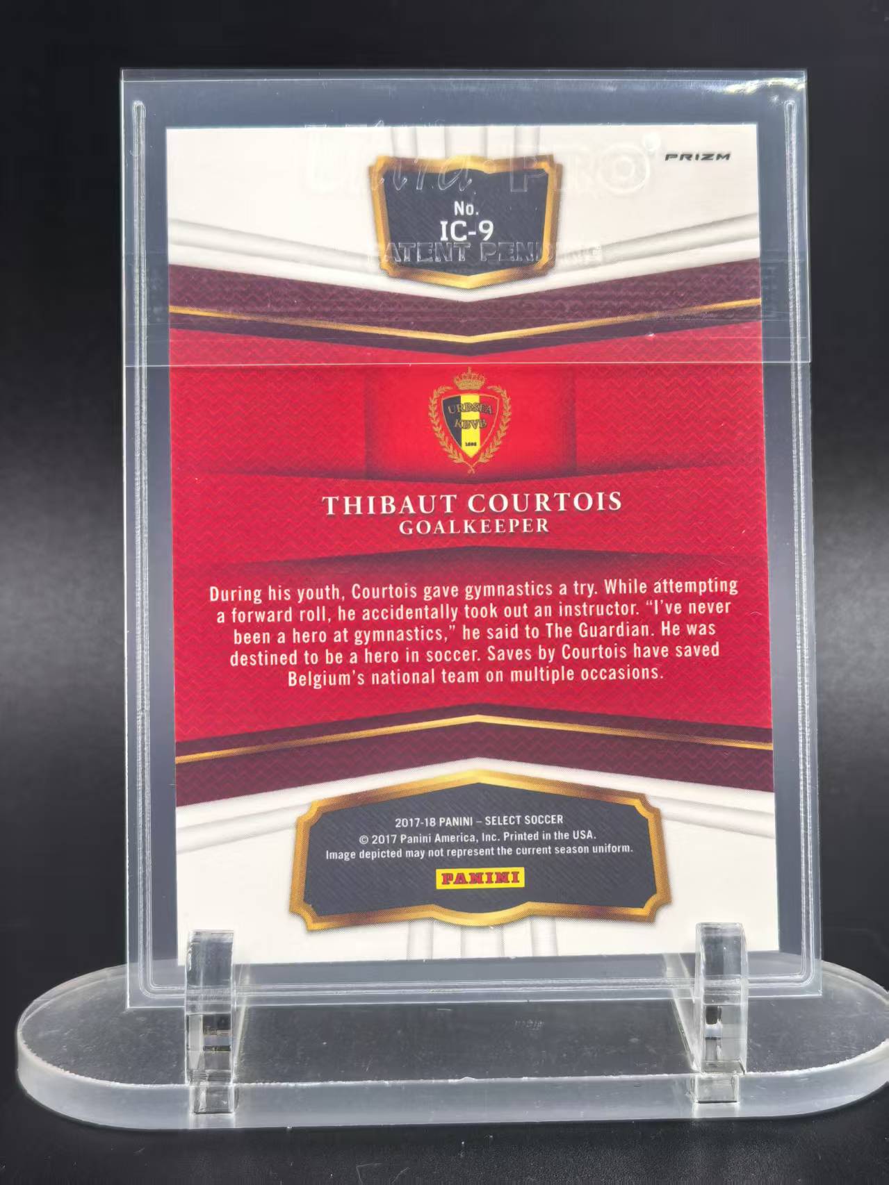 2017-18 Panini Select Thibaut Courtois #IC-9 库尔图瓦 皇马比利时 Clutch 波纹折