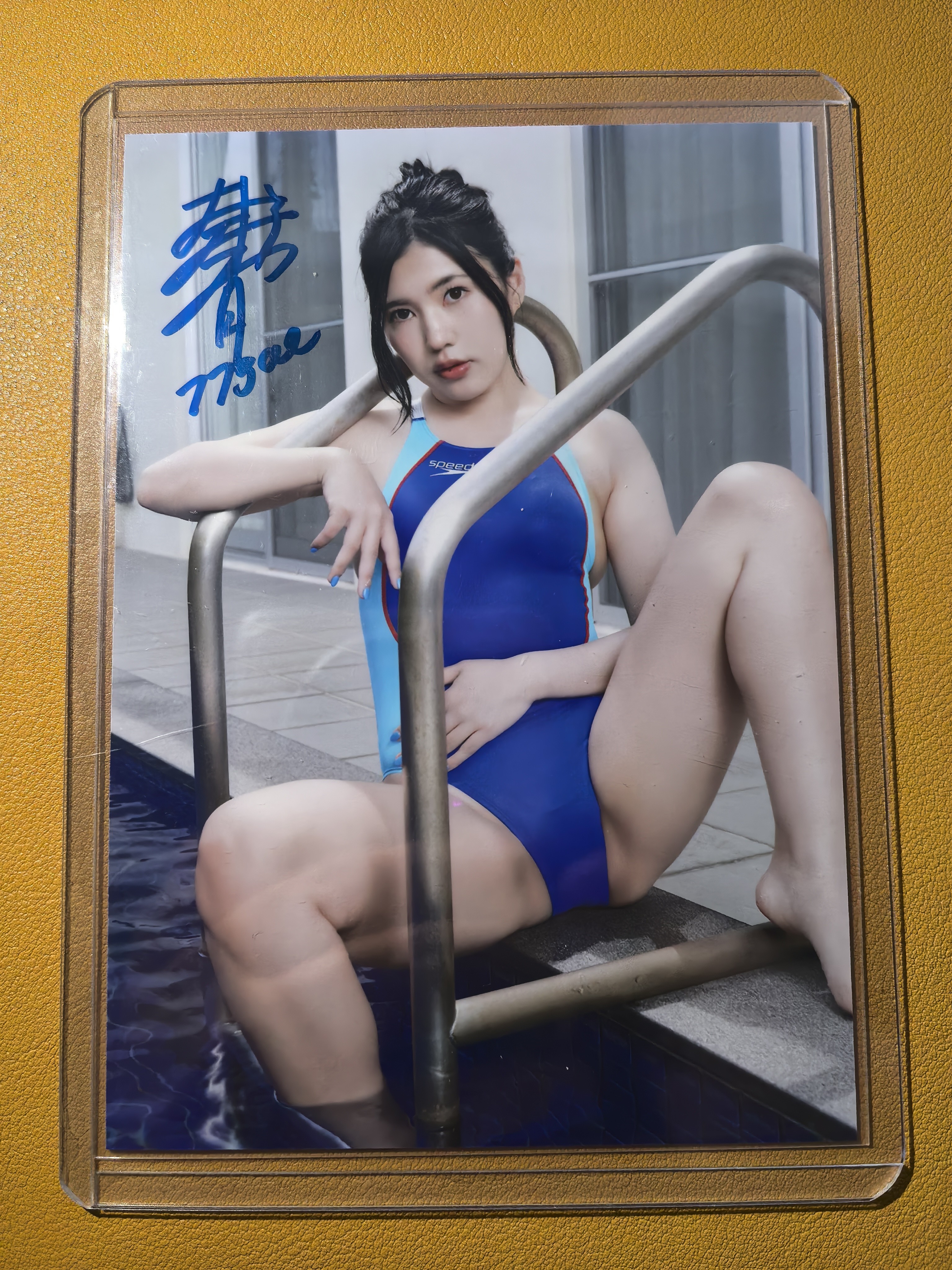 偶像艺人模特【日本代购】大张卡签完美签字 实卡超好看绝版稀有写真偶像明星美女车模妹卡