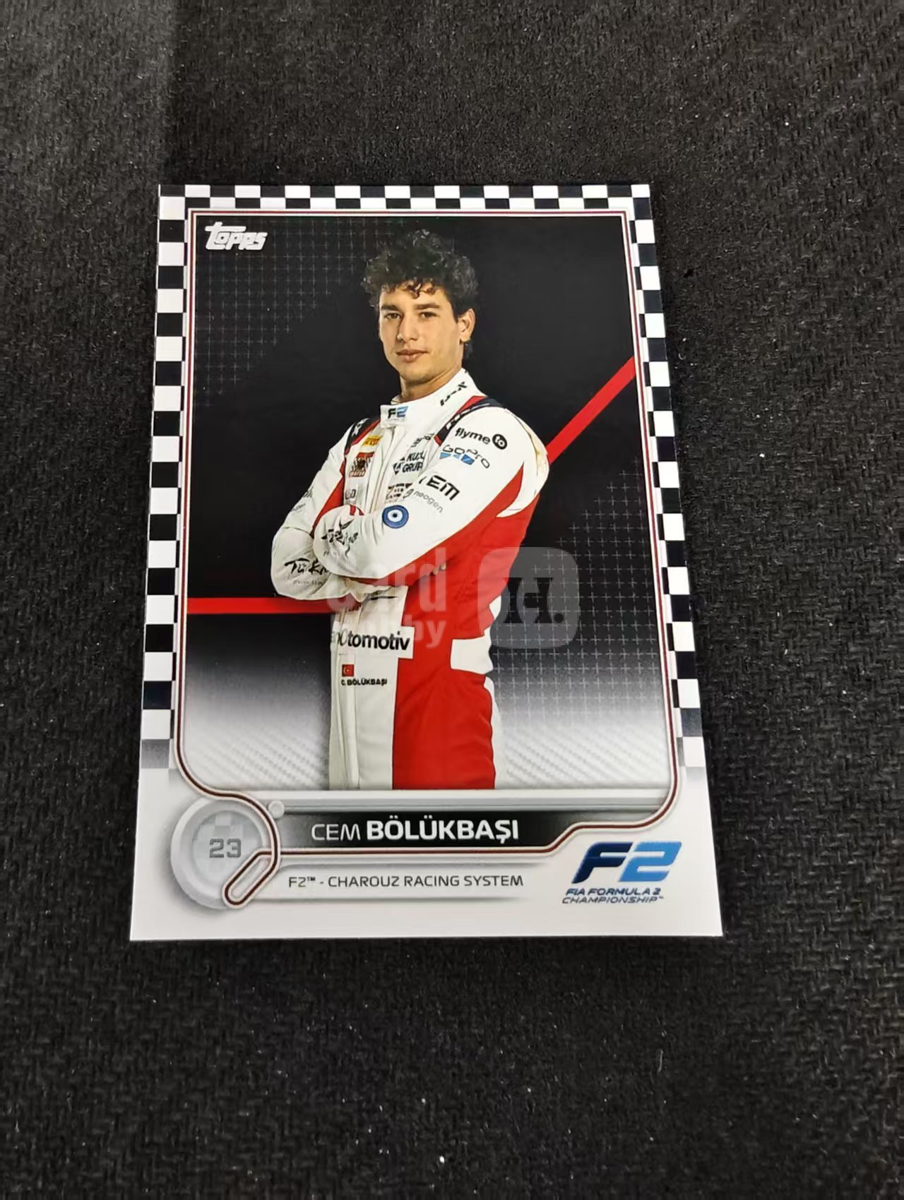 2022 Topps Chrome F1 Cem Bolukbasi 卡姆 波罗巴西 F2 黑白棋盘 划痕 边角瑕疵@96
