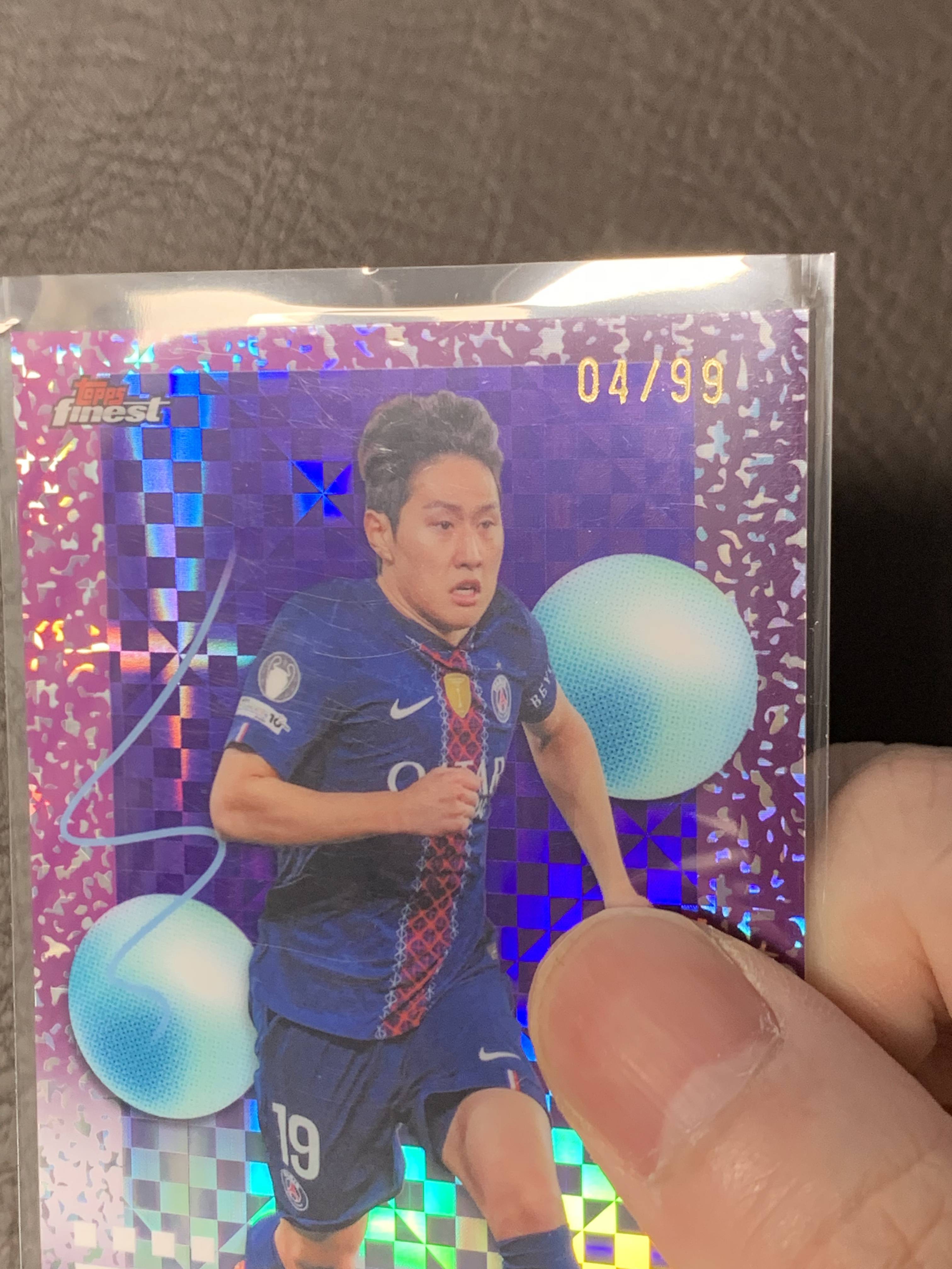 2026 Topps Finest Kang-in Lee #377 欧冠 BASE 4/99 紫折 李刚仁 巴黎 韩国