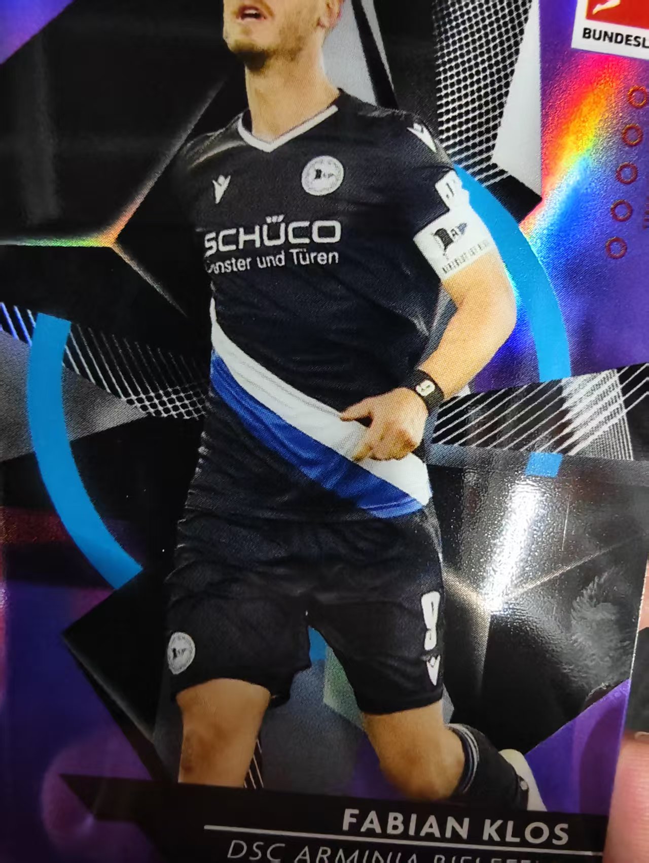 【可合并,不累计】2021 Topps Finest Fabian Klos 德甲 比勒菲尔德 法比安 克洛斯 紫折 250编 瑕疵如图