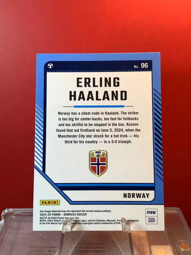 (老末精品代拍) E26 2024-25 Panini donruss 杜蕾斯 Erling Haaland 埃尔林 哈兰德 魔人布欧 挪威 凑套必备