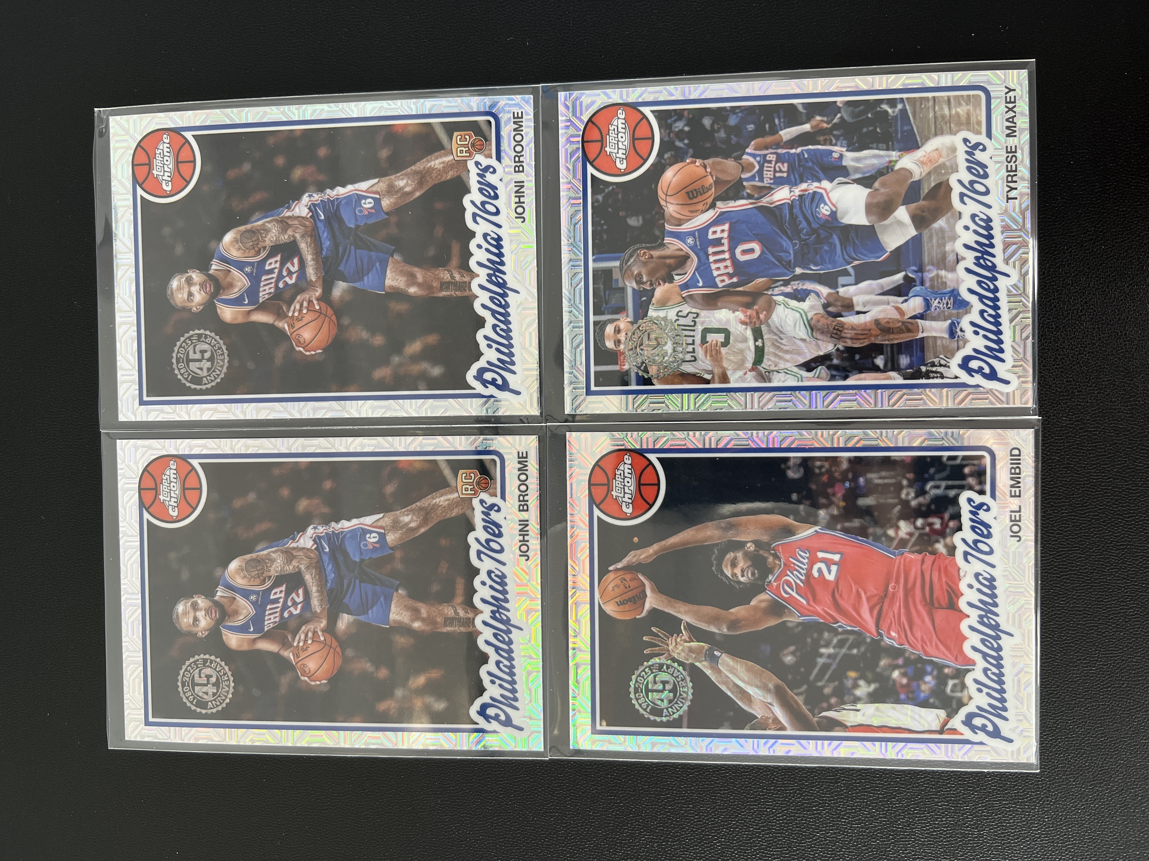 2025-26 Topps Chrome Johni Broome RC 【禄卡拍卖】TC篮球 约翰尼 布鲁姆 新秀 45周年复古 Mojo迷宫折 4张打包 不保卡品 11.2-BHA-Z08