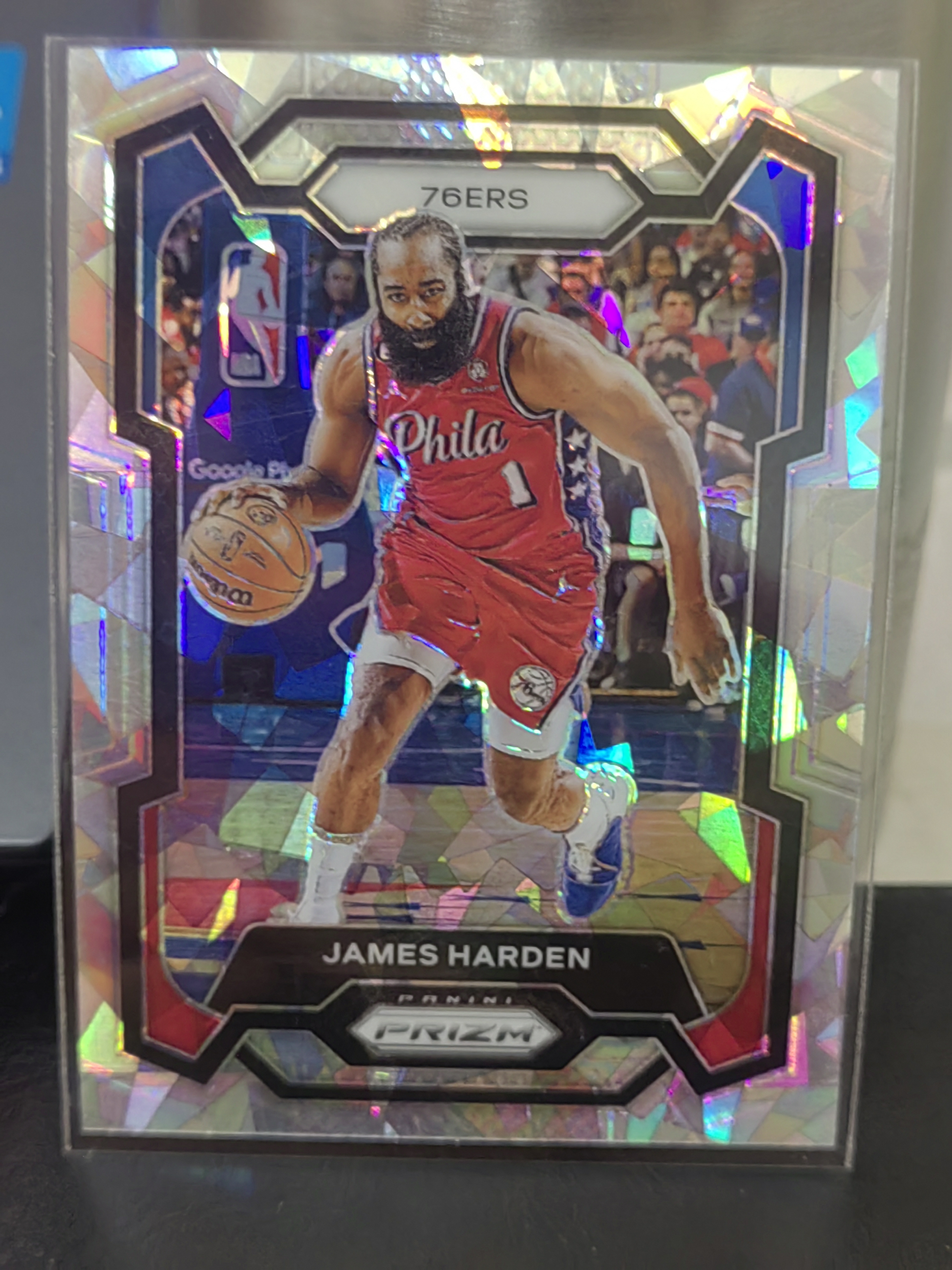 2023-24 Panini Prizm James Harden PZ 白碎冰 詹姆斯哈登 76人 篮 白边白角 不保卡品 卡品如图