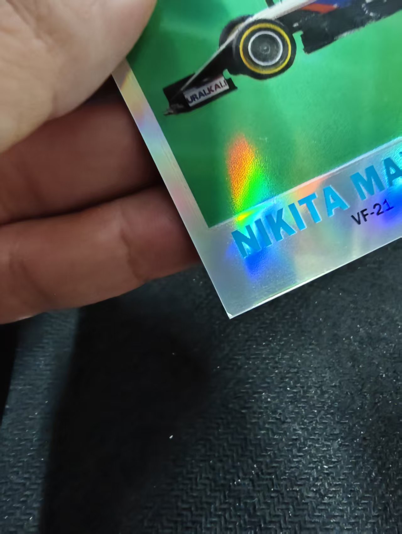 2021 Topps Chrome Nikita Mazepin F1 哈斯车队 马泽平 rc 新秀 特卡 银折 划痕 边角瑕疵 #NM